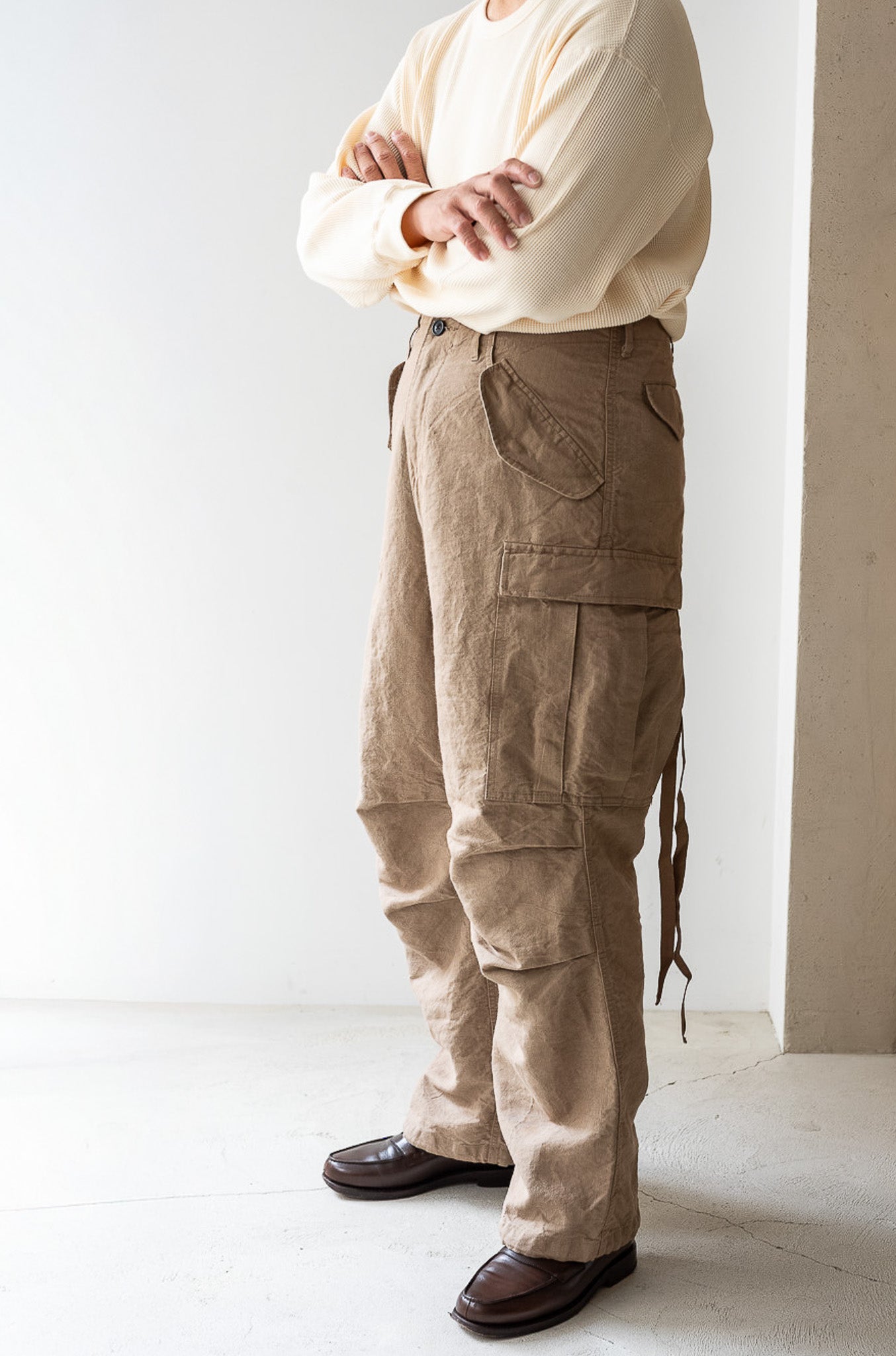 Linen Washi M51 Cargo Pants 〔TAN〕