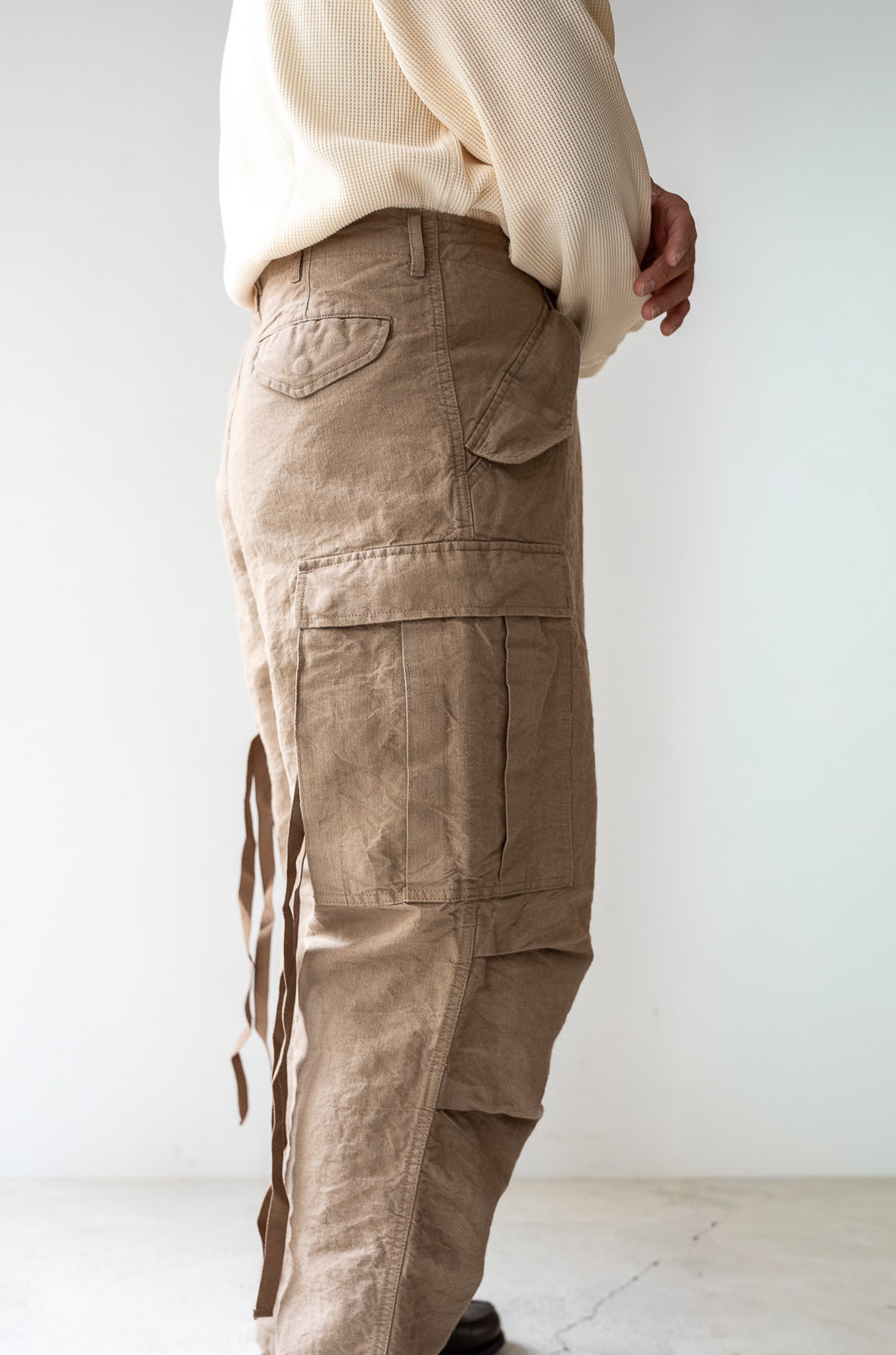Linen Washi M51 Cargo Pants 〔TAN〕