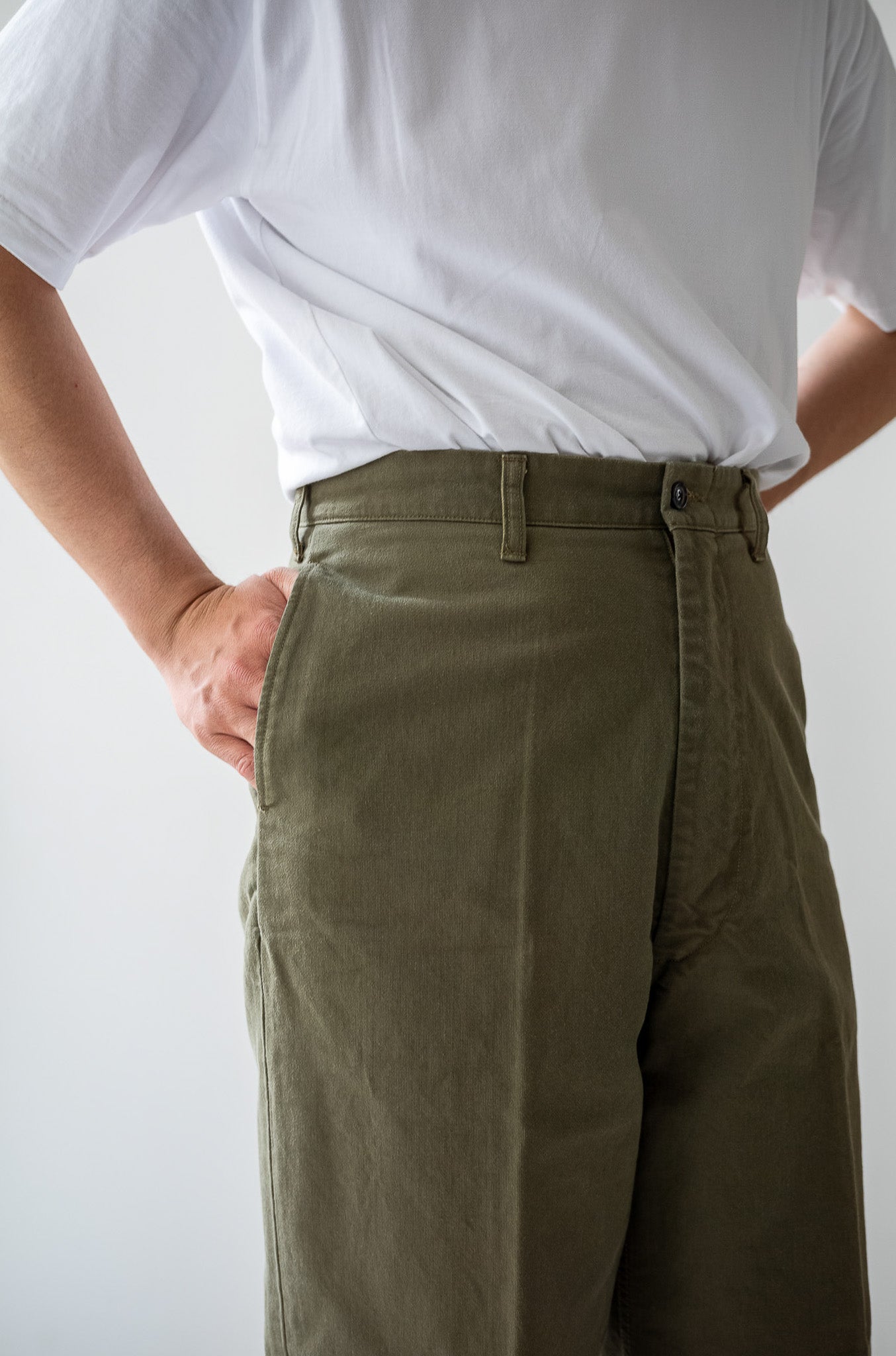 Whipcord Chinos 〔OLIVE DRAB〕