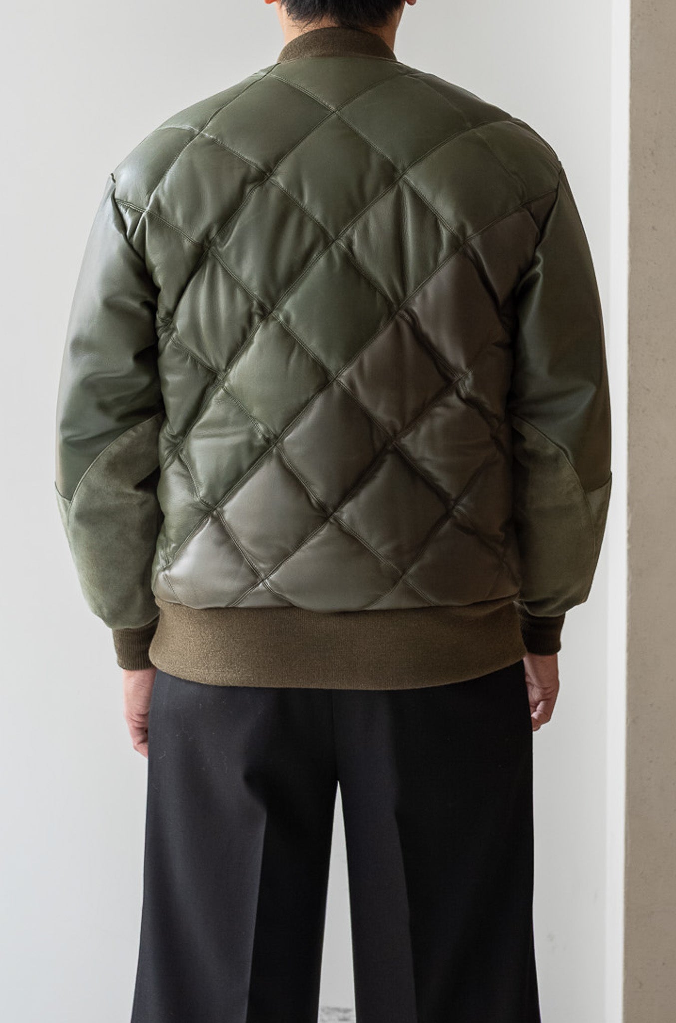 Sheepskin Quilted Down Jacket〔KHAKI〕