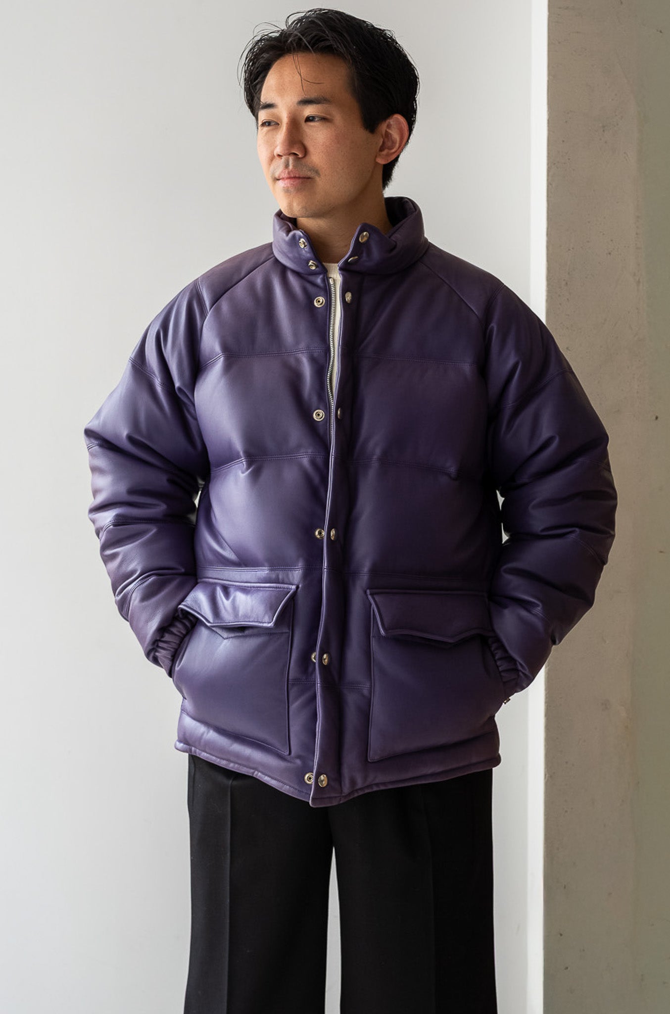 Sheep Skin Classic Down Jacket 〔LILAC〕