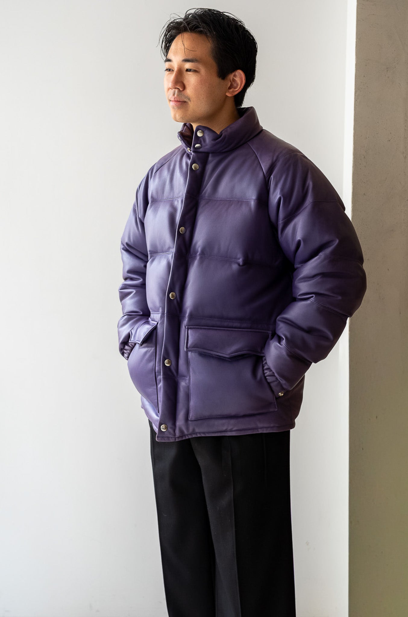 Sheep Skin Classic Down Jacket 〔LILAC〕