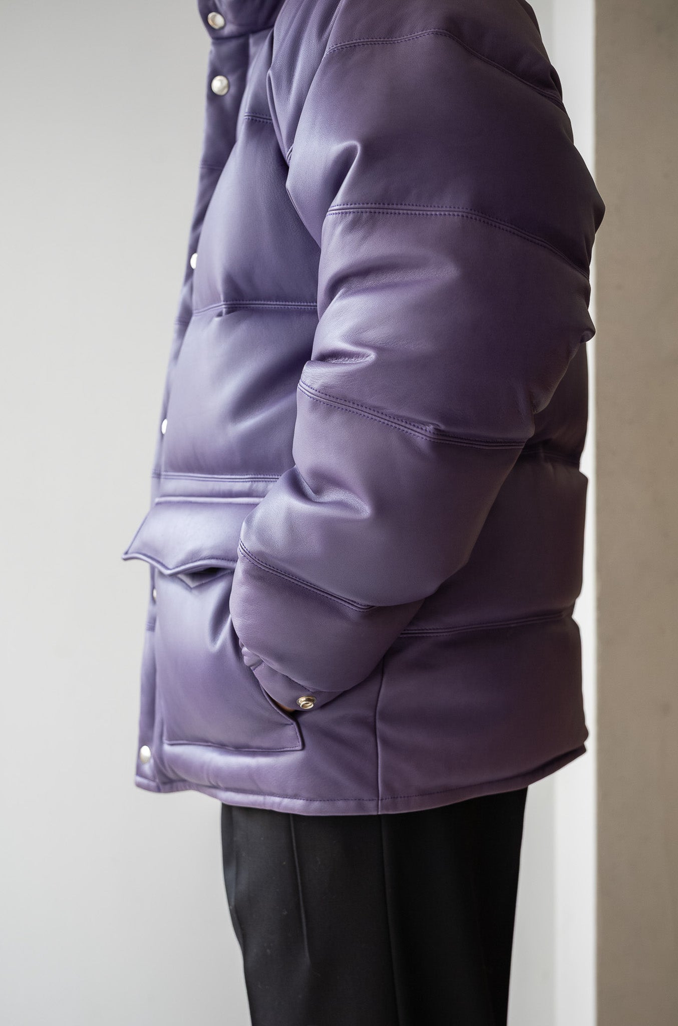 Sheep Skin Classic Down Jacket 〔LILAC〕