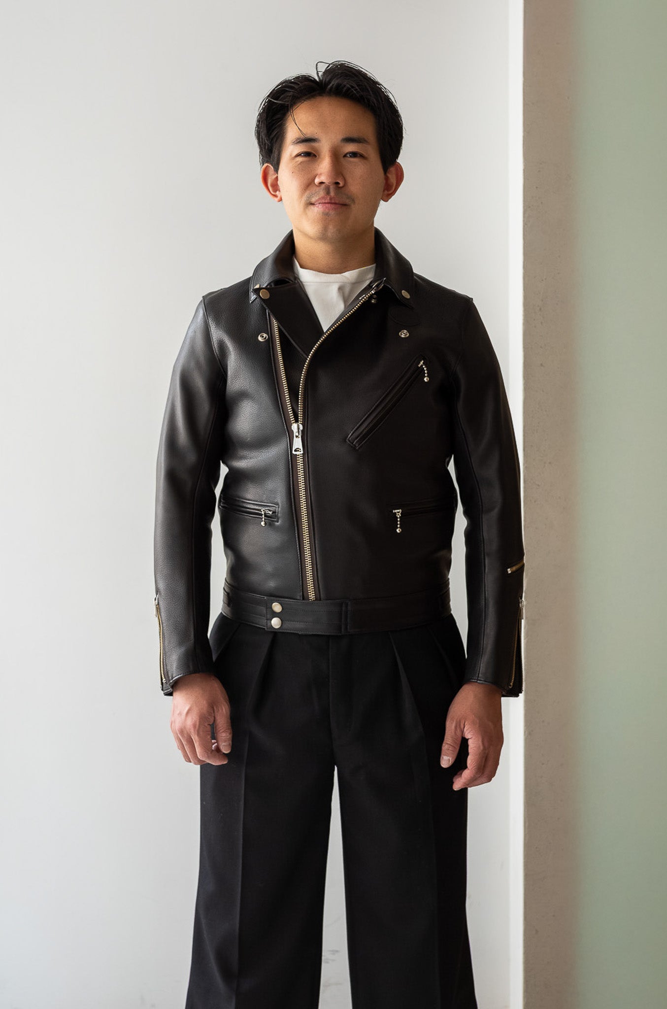 ジャケット・アウター cantate British Leather Jacket British Leather Jacket 〈NOIR〉 – cliché