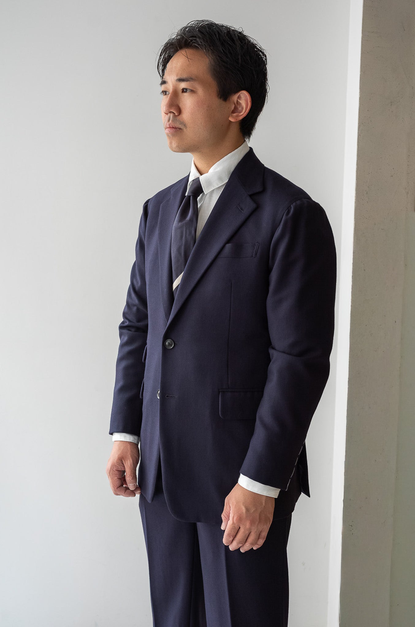 Fine Gabardine Suit〔NAVY〕
