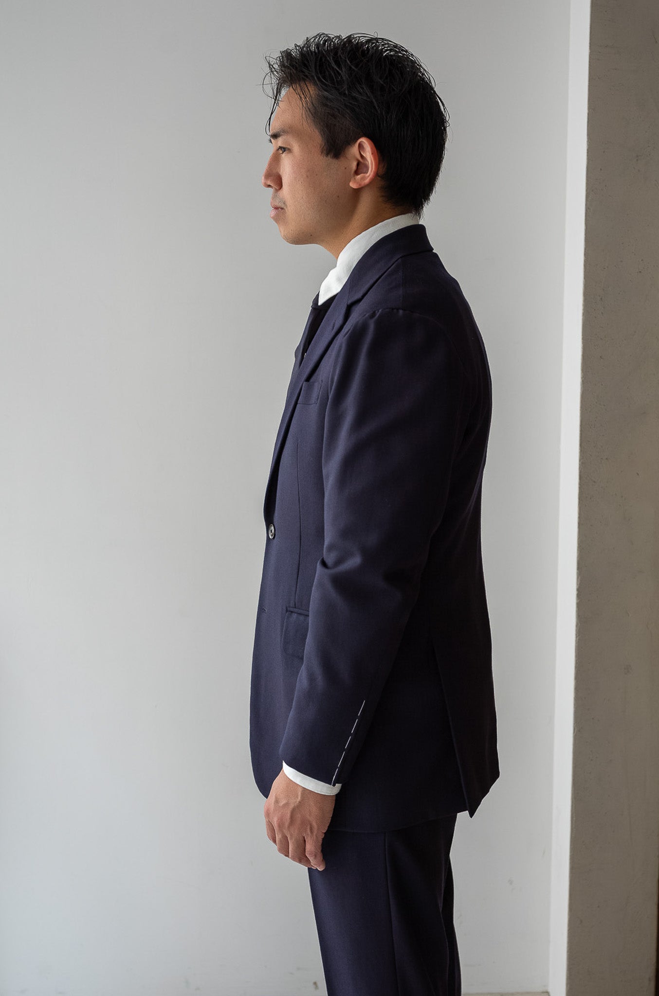 Fine Gabardine Suit〔NAVY〕