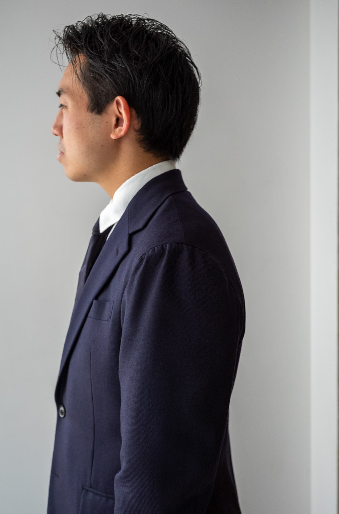 Fine Gabardine Suit〔NAVY〕