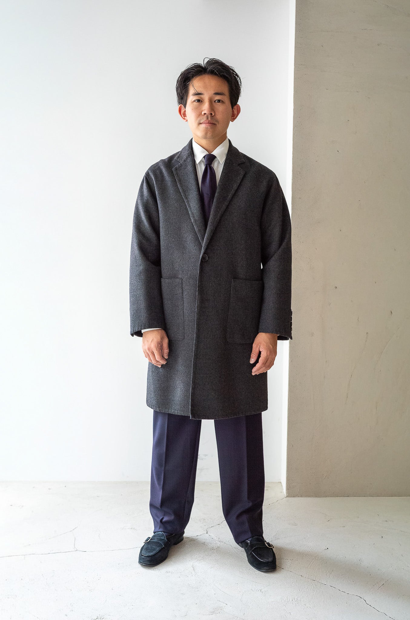 Hand Rever Chesterfield Coat 〔C/GRAY〕