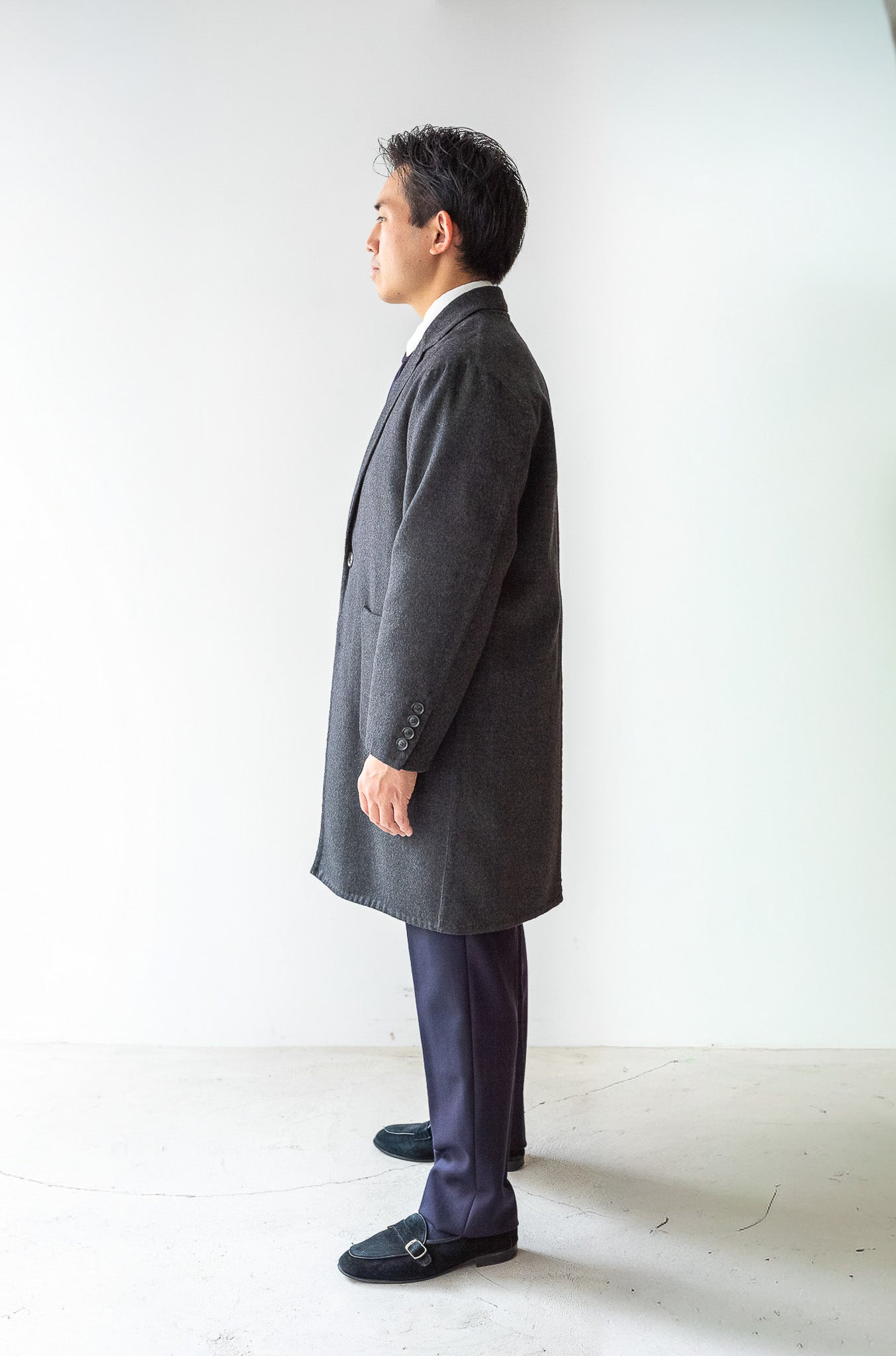 Hand Rever Chesterfield Coat 〔C/GRAY〕