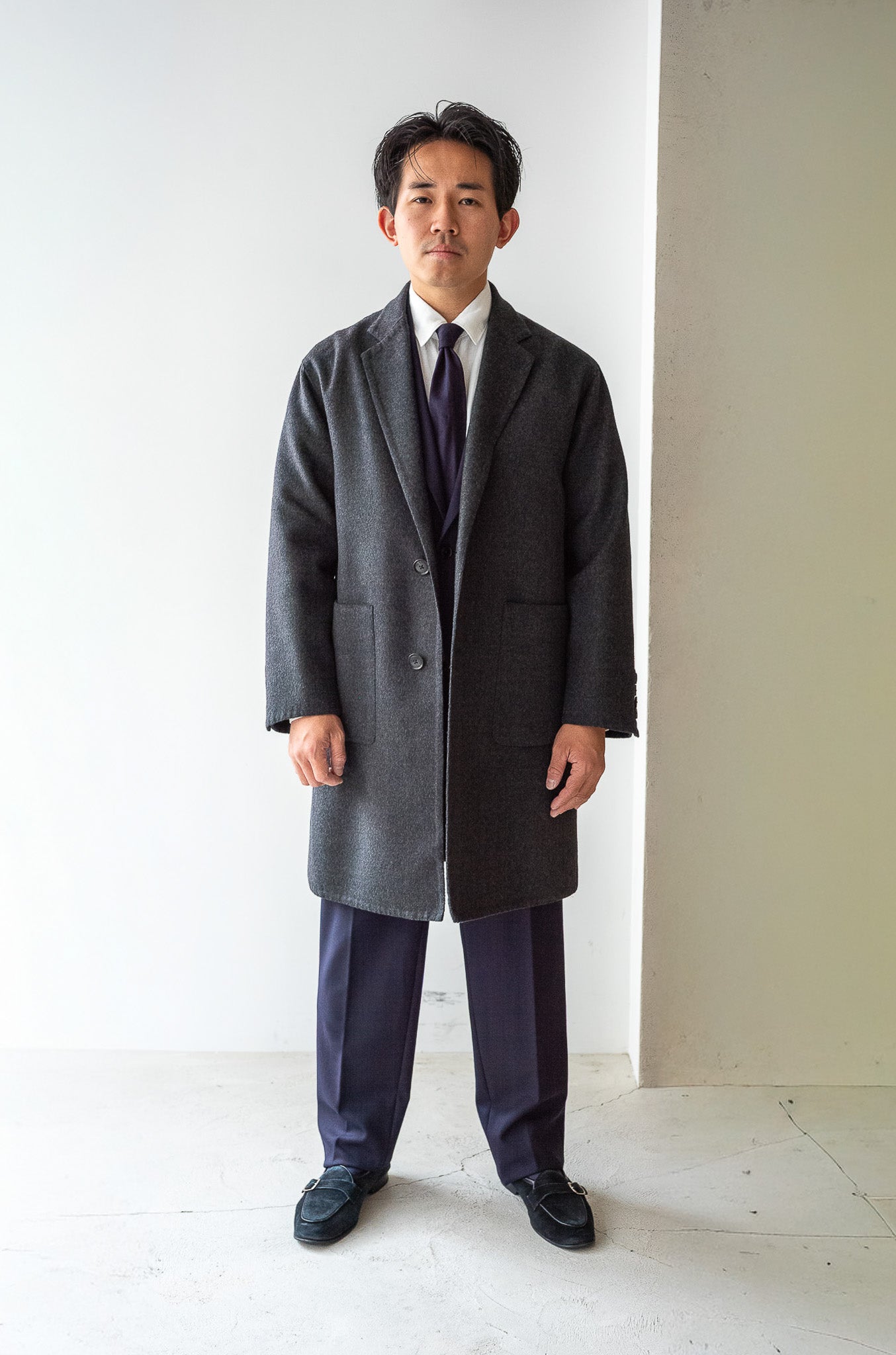 Hand Rever Chesterfield Coat 〔C/GRAY〕