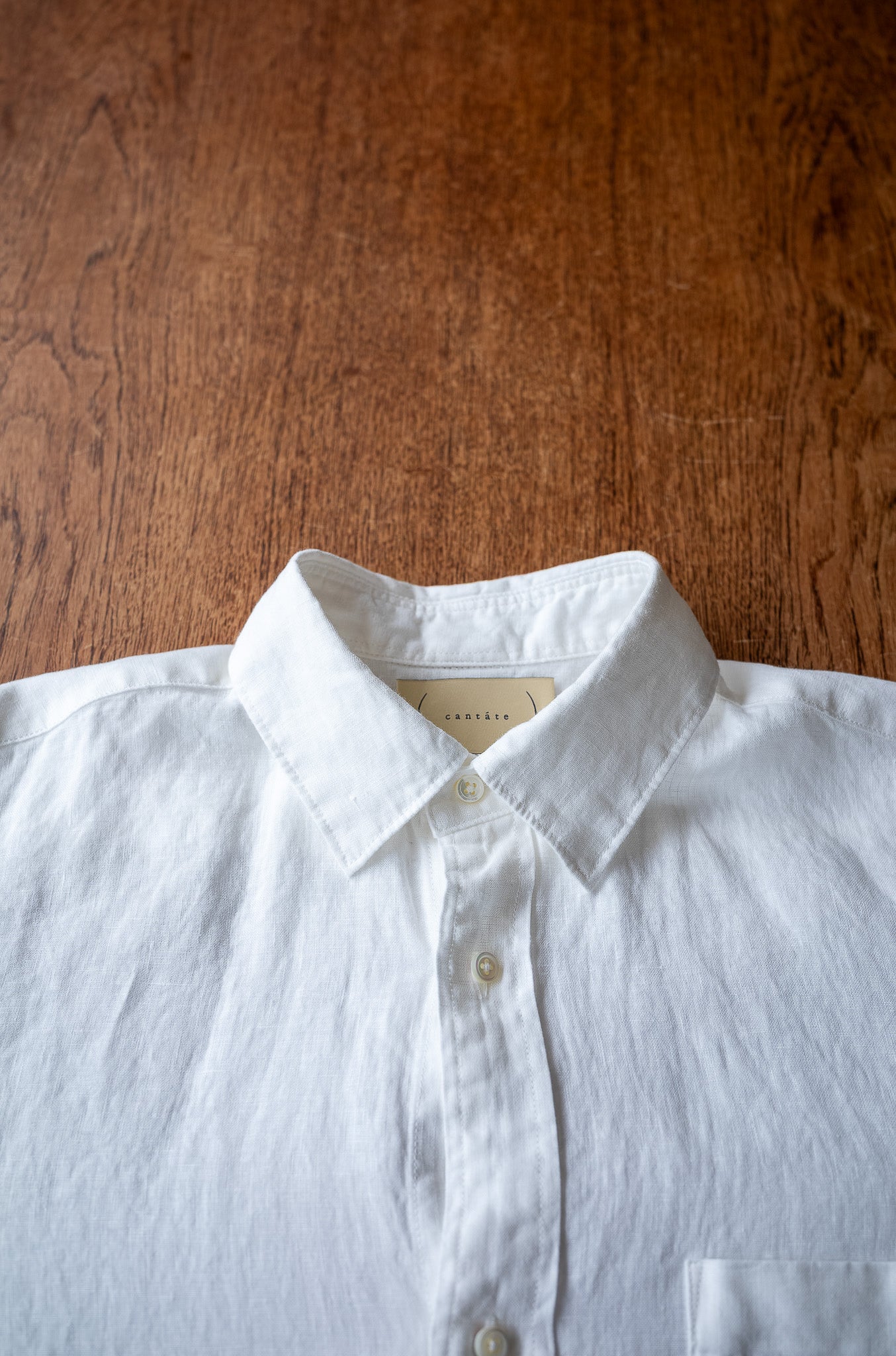 Essential Linen Shirt 〔WHITE〕