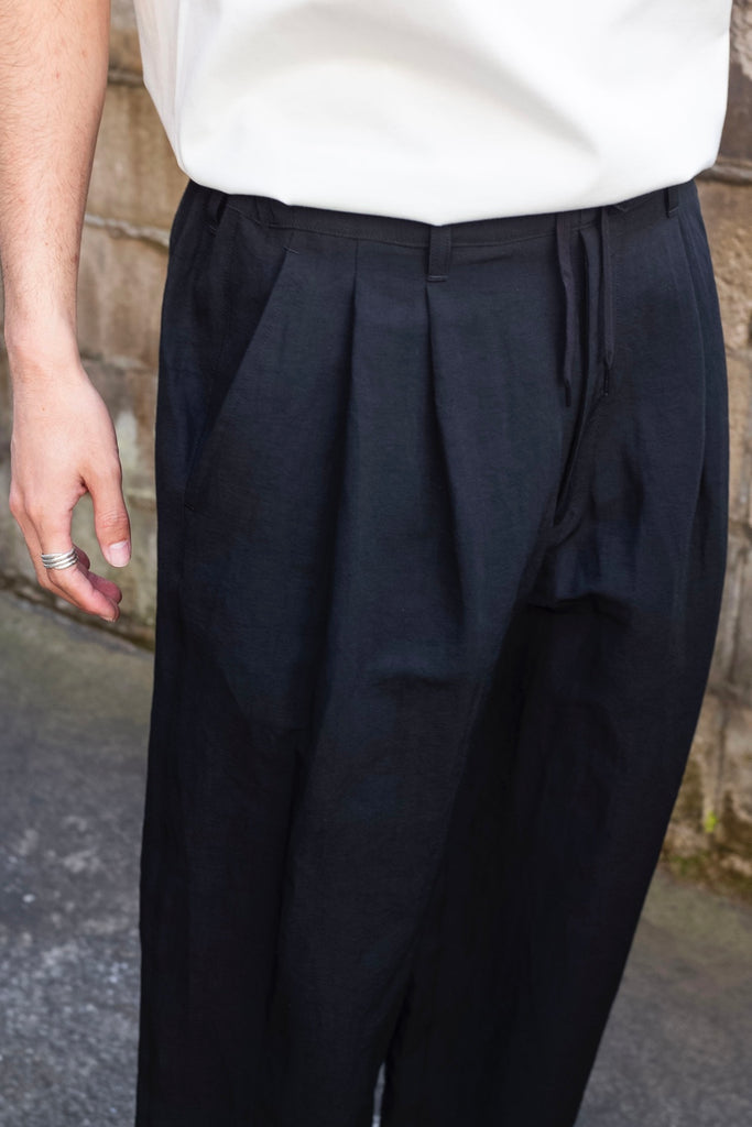 LI/NY POPLIN WIDE EASY TROUSERS