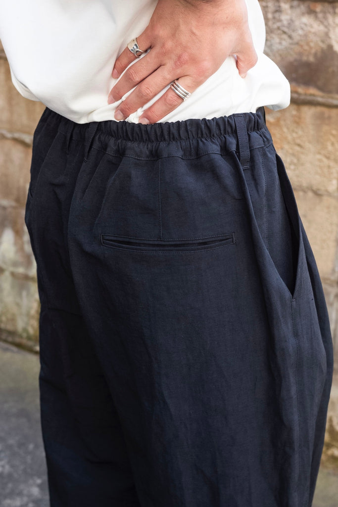 LI/NY POPLIN WIDE EASY TROUSERS