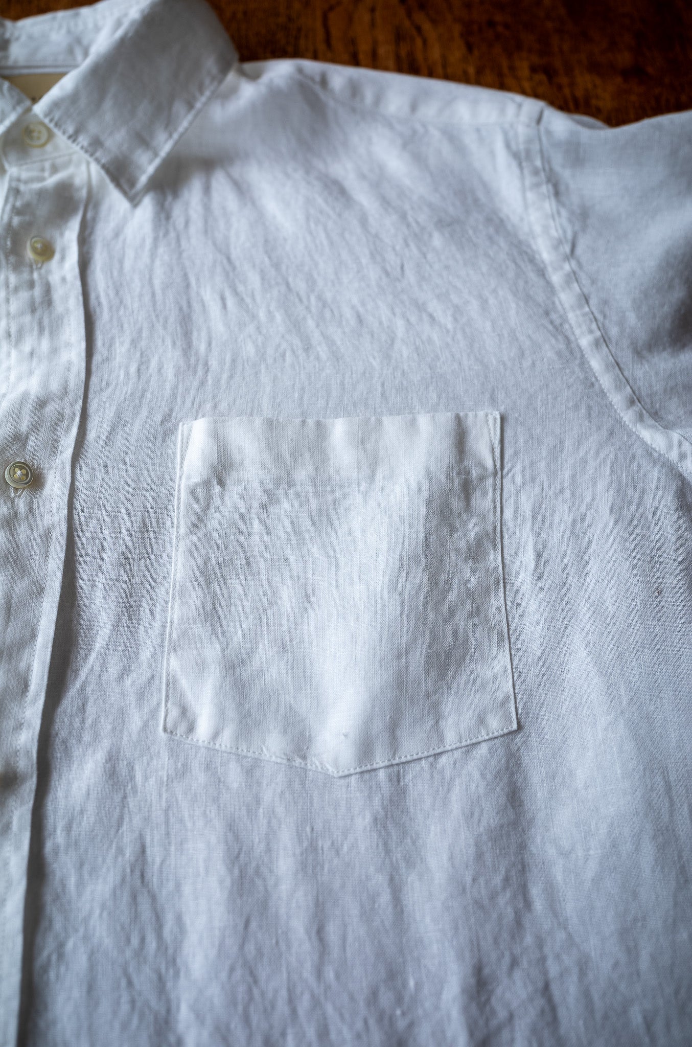 Essential Linen Shirt 〔WHITE〕