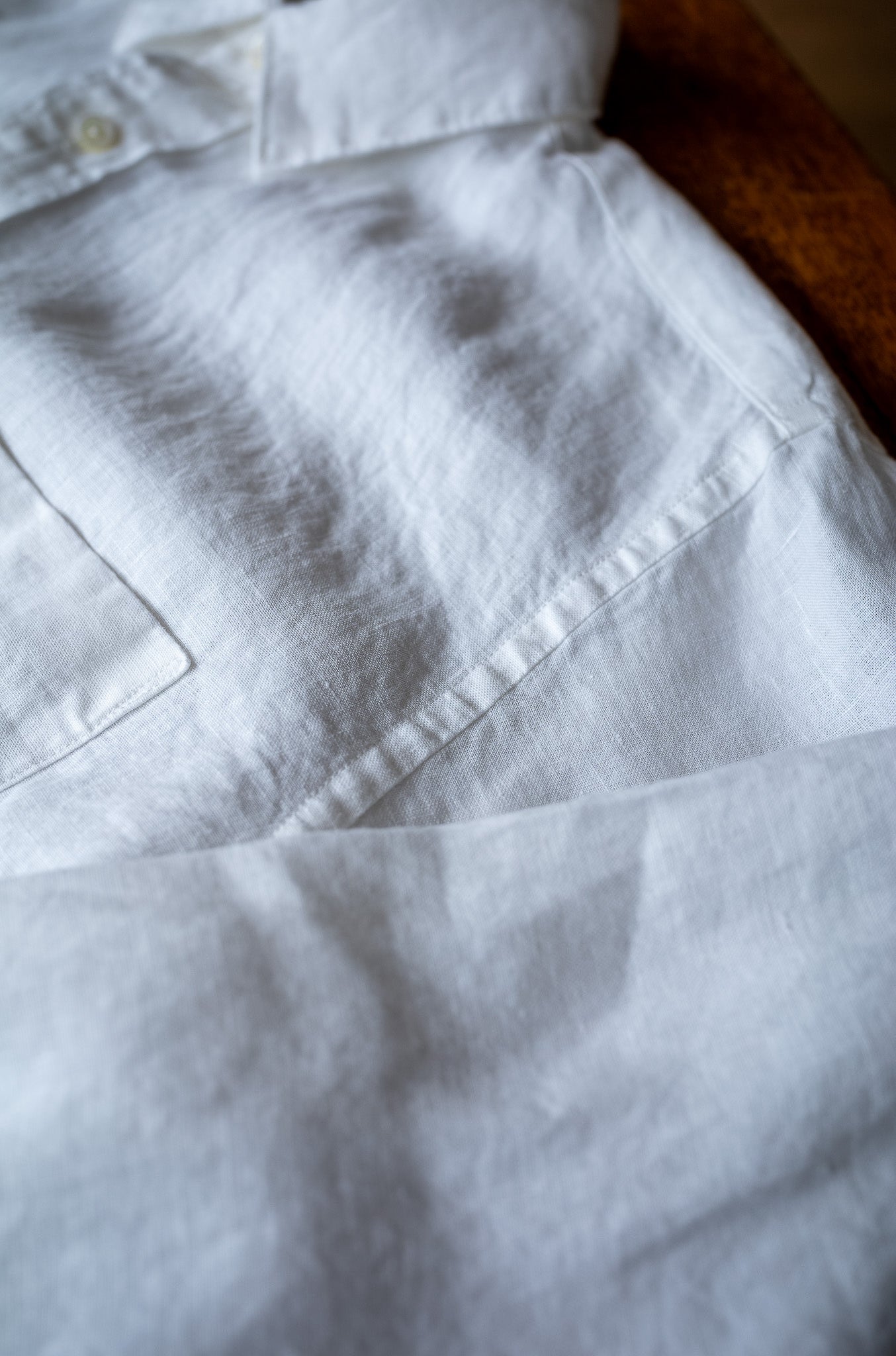 Essential Linen Shirt 〔WHITE〕
