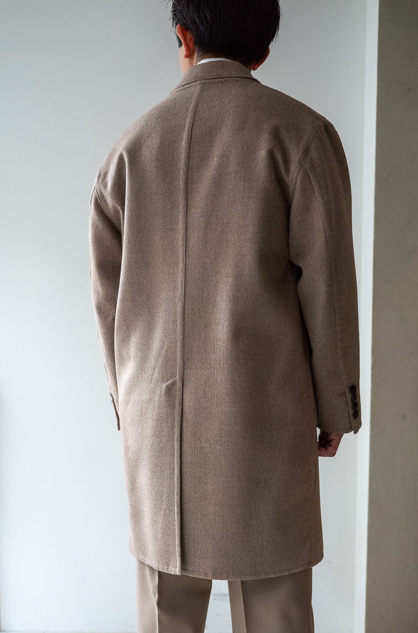 Hand Rever Chesterfield Coat〔ECRU〕