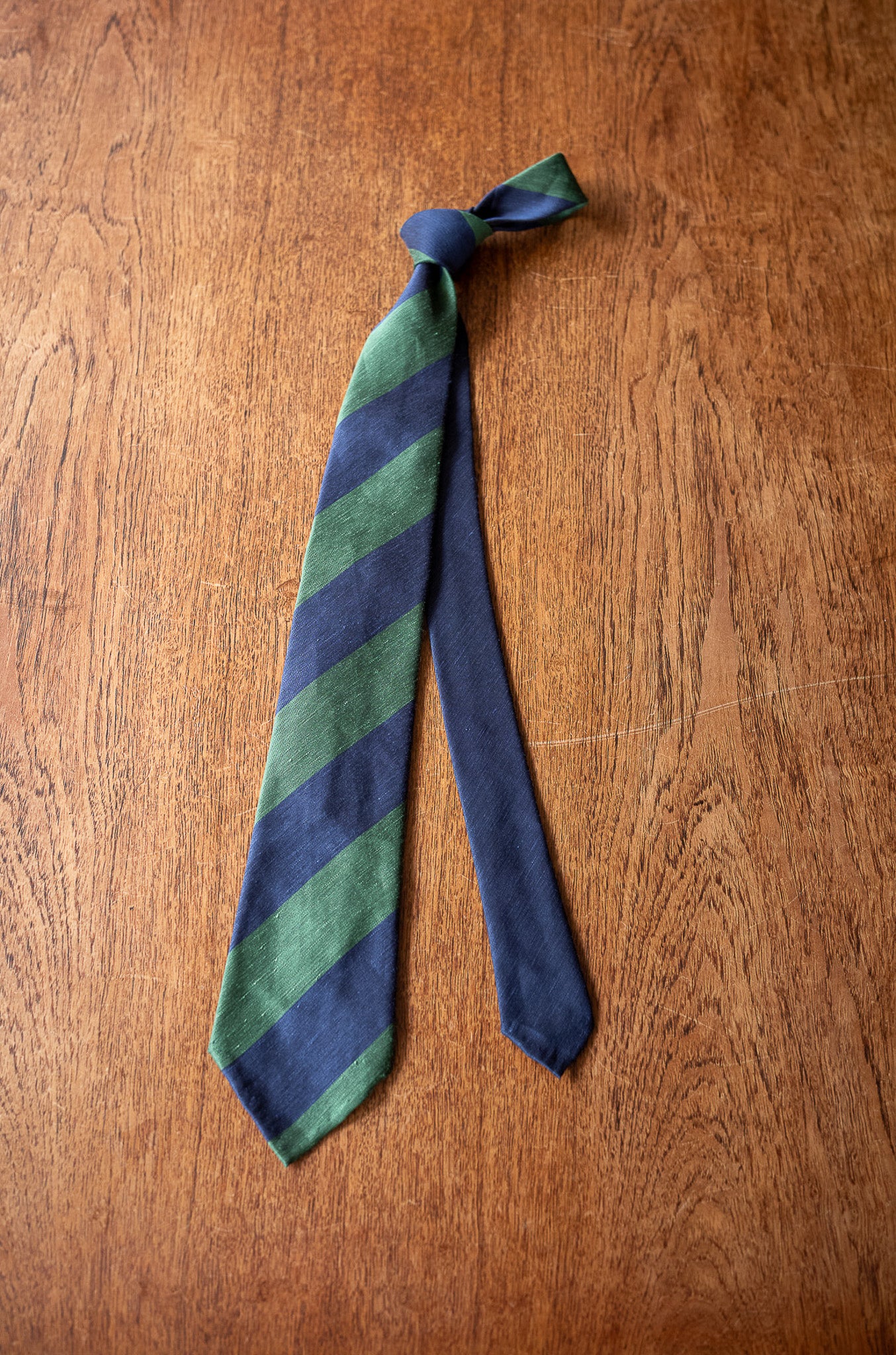 MOD 4 SF-Double Face Regimental〔NAVY × GREEN〕