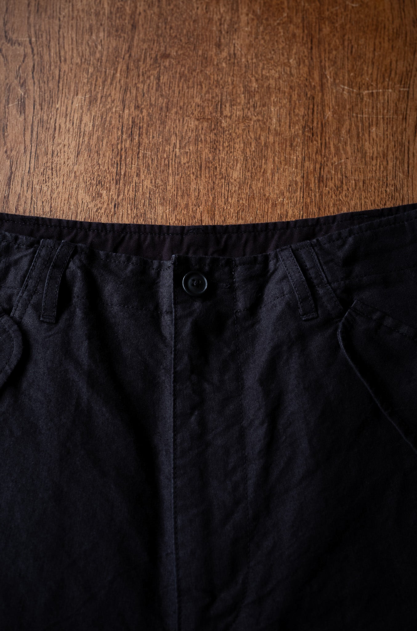 Linen Washi M51 Cargo Pants 〔BLACK〕
