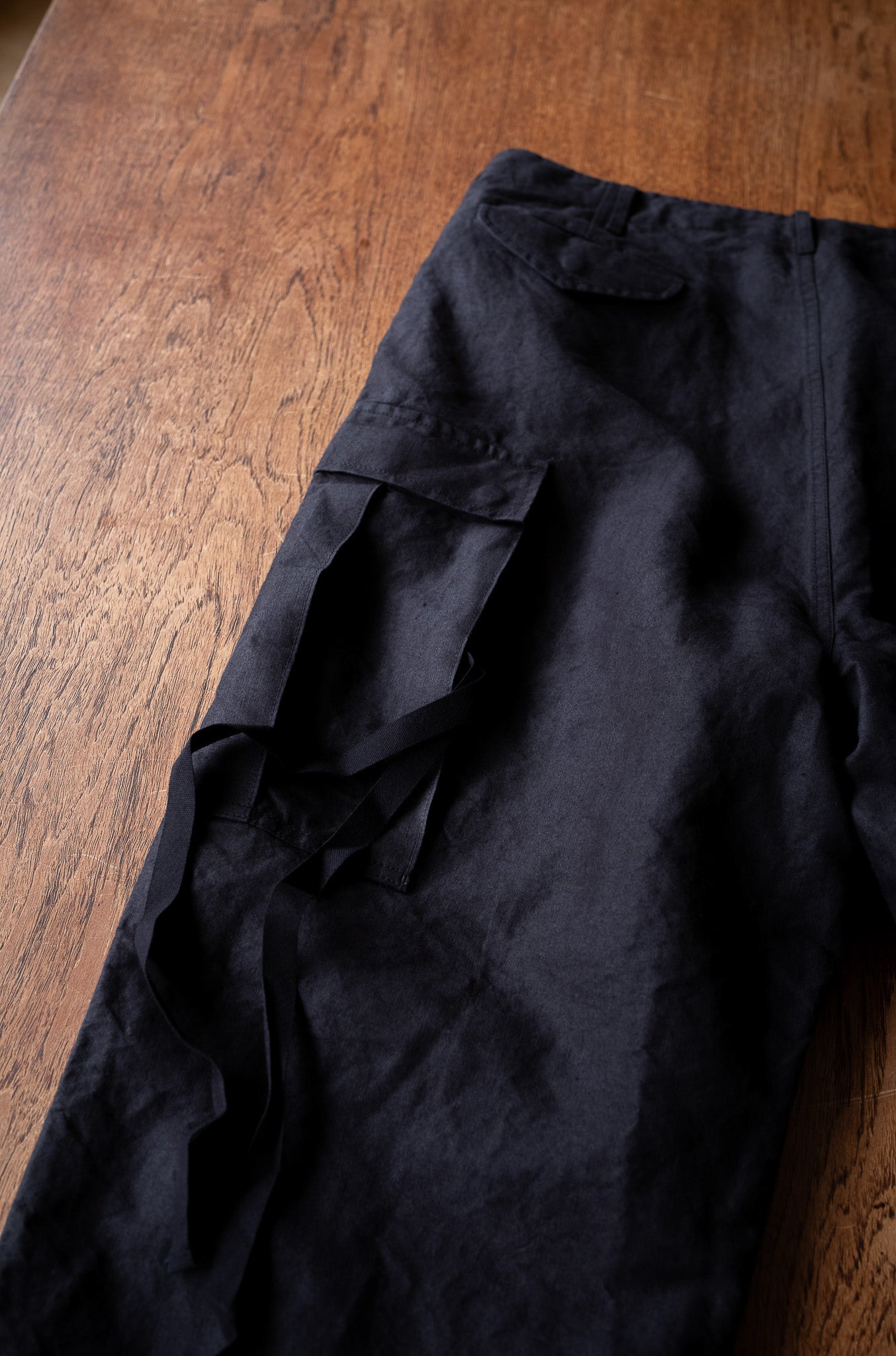 Linen Washi M51 Cargo Pants 〔BLACK〕