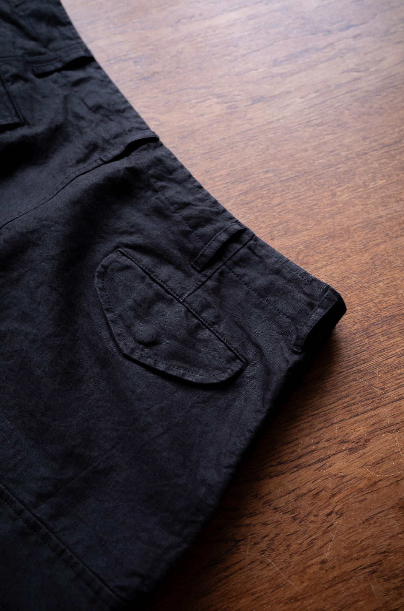 Linen Washi M51 Cargo Pants 〔BLACK〕