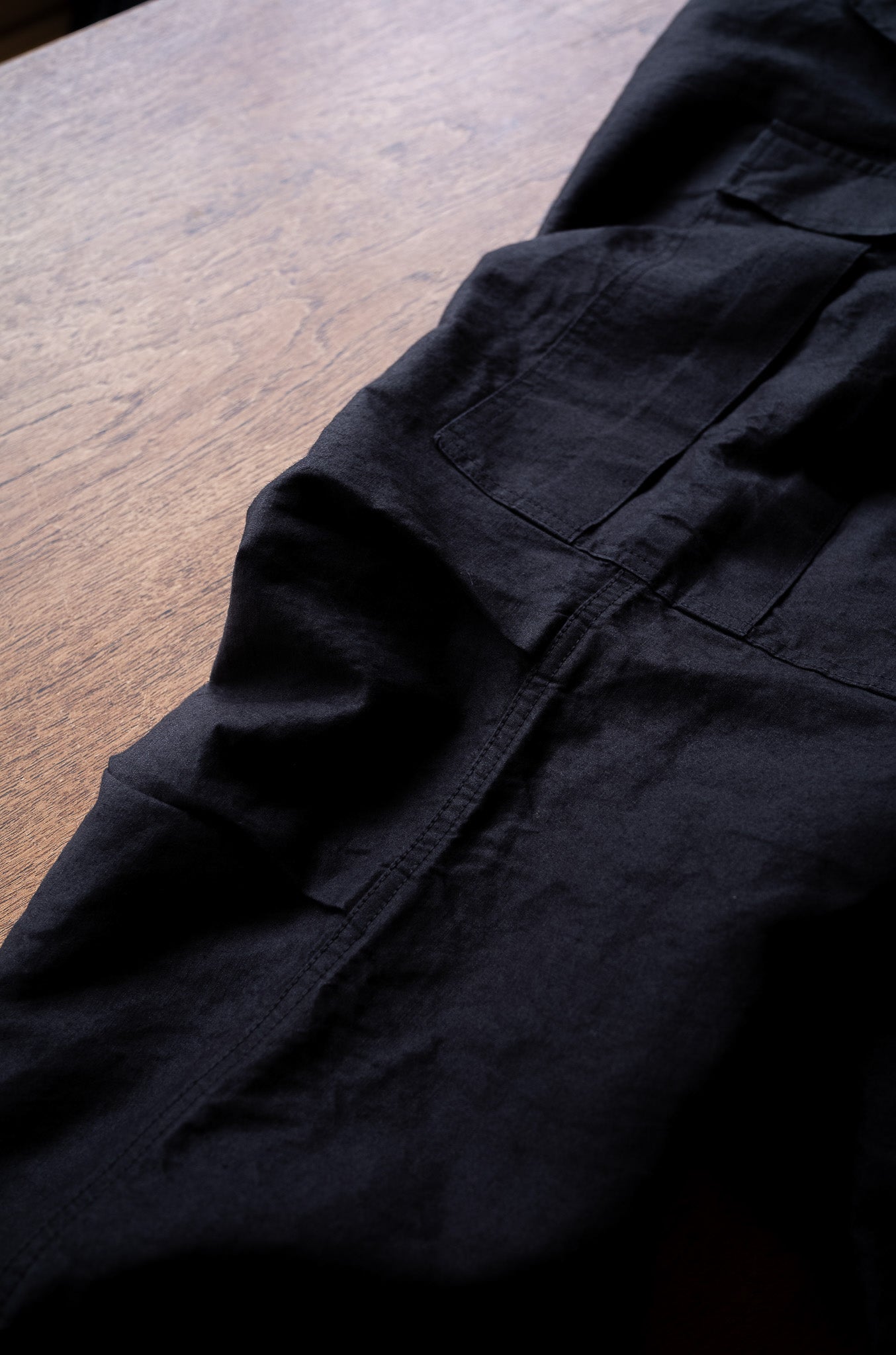 Linen Washi M51 Cargo Pants 〔BLACK〕