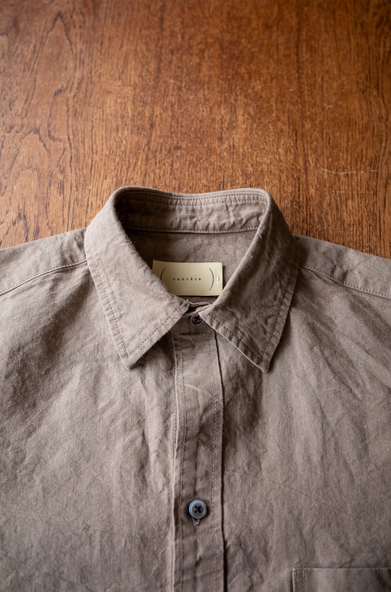 Linen Washi Shirt Blouson 〔TAN〕