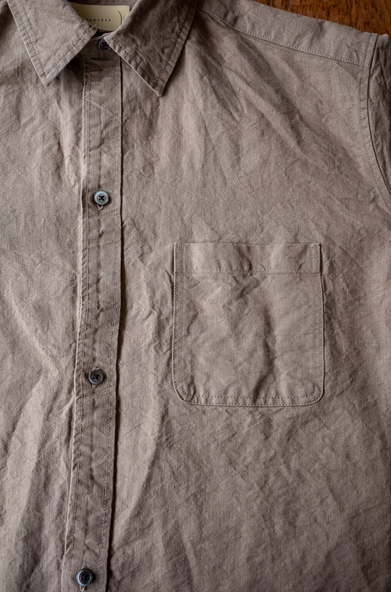 Linen Washi Shirt Blouson 〔TAN〕