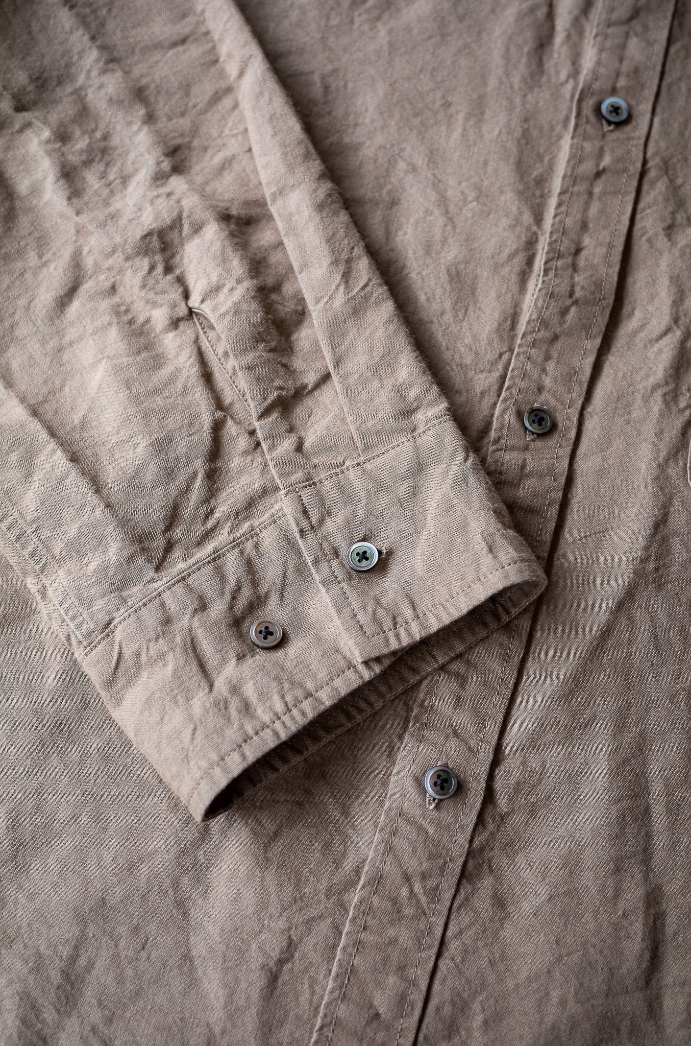 Linen Washi Shirt Blouson 〔TAN〕