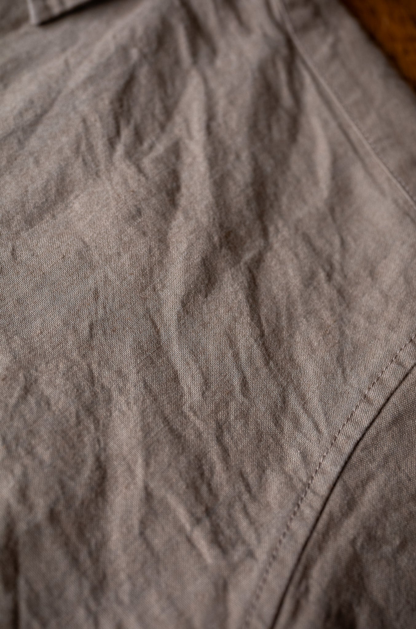Linen Washi Shirt Blouson 〔TAN〕