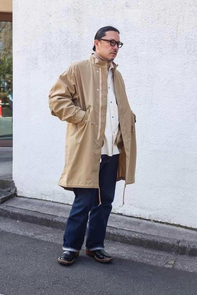 Shrunken Nylon Fish-Tail Coat