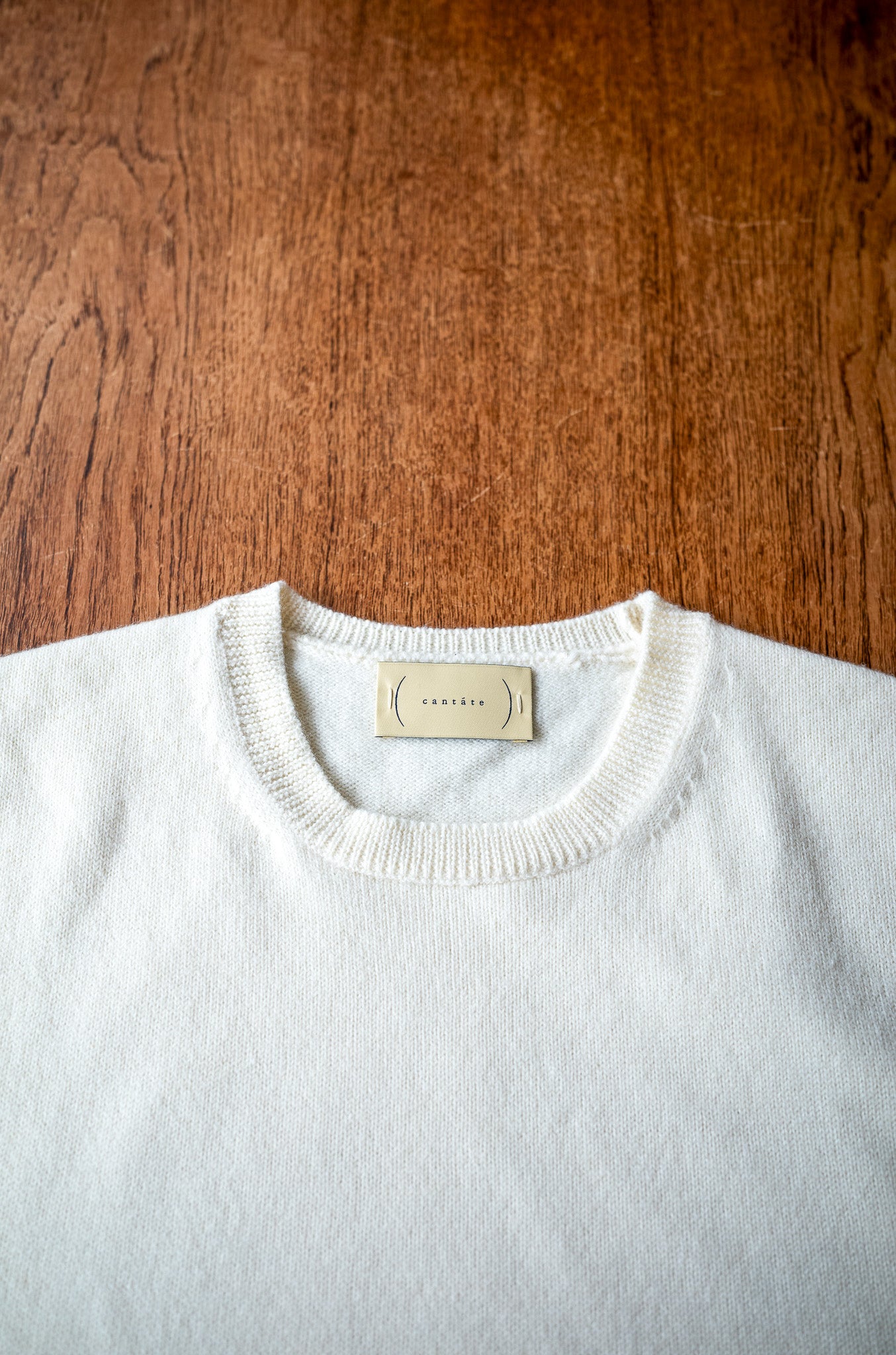 Fine Wool Cashmere Sweater〔MILK〕
