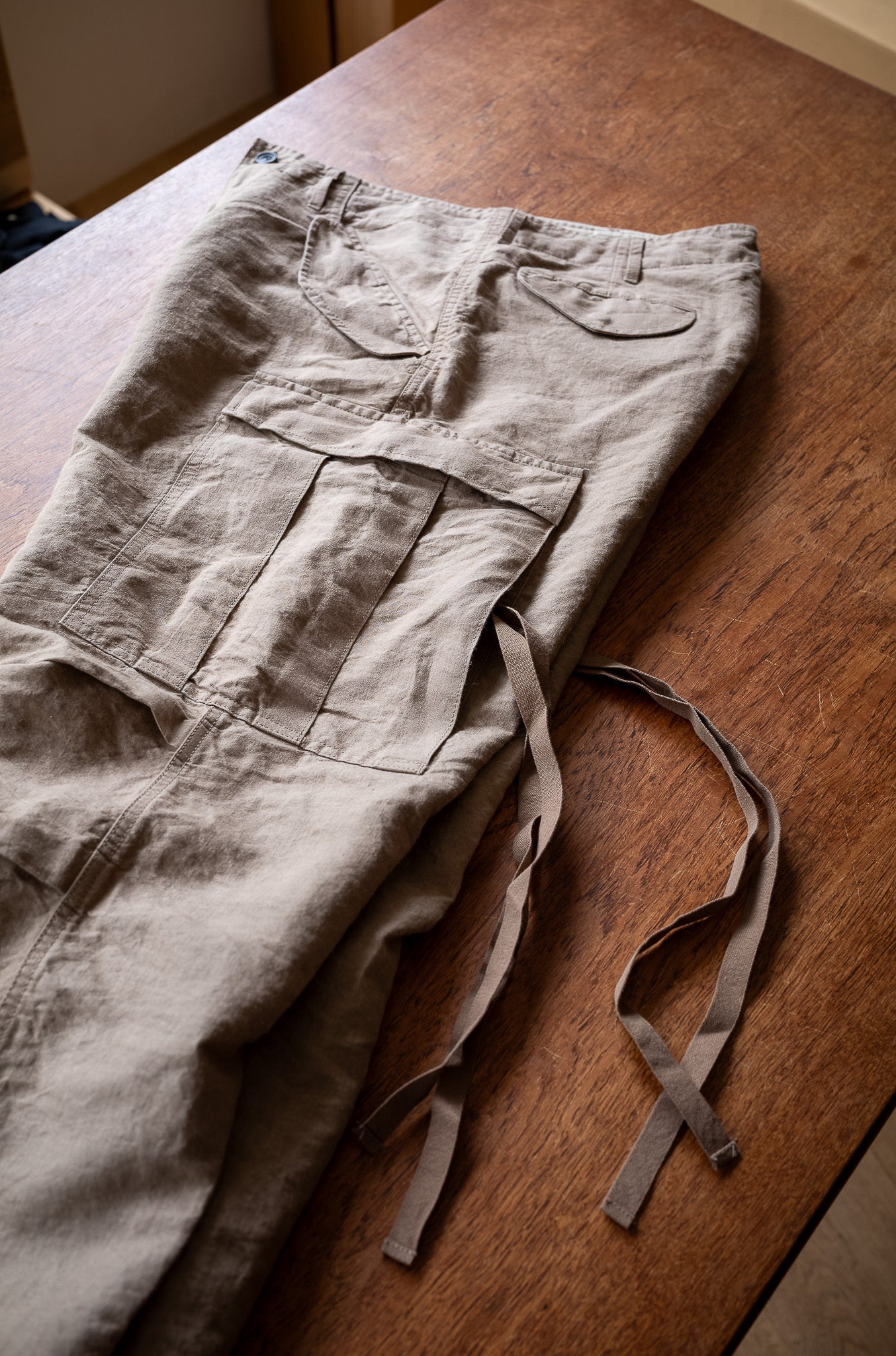 Linen Washi M51 Cargo Pants 〔TAN〕