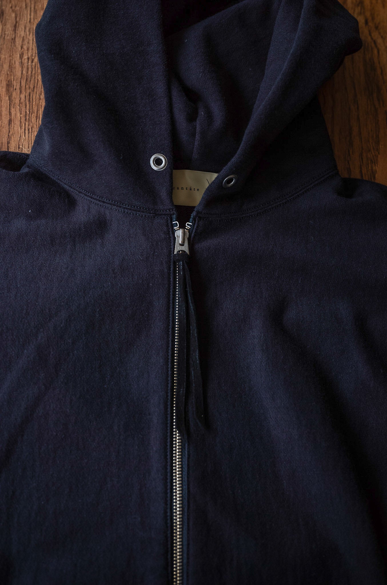 Essential Zip Sweat Parka 〔FADED BLACK〕