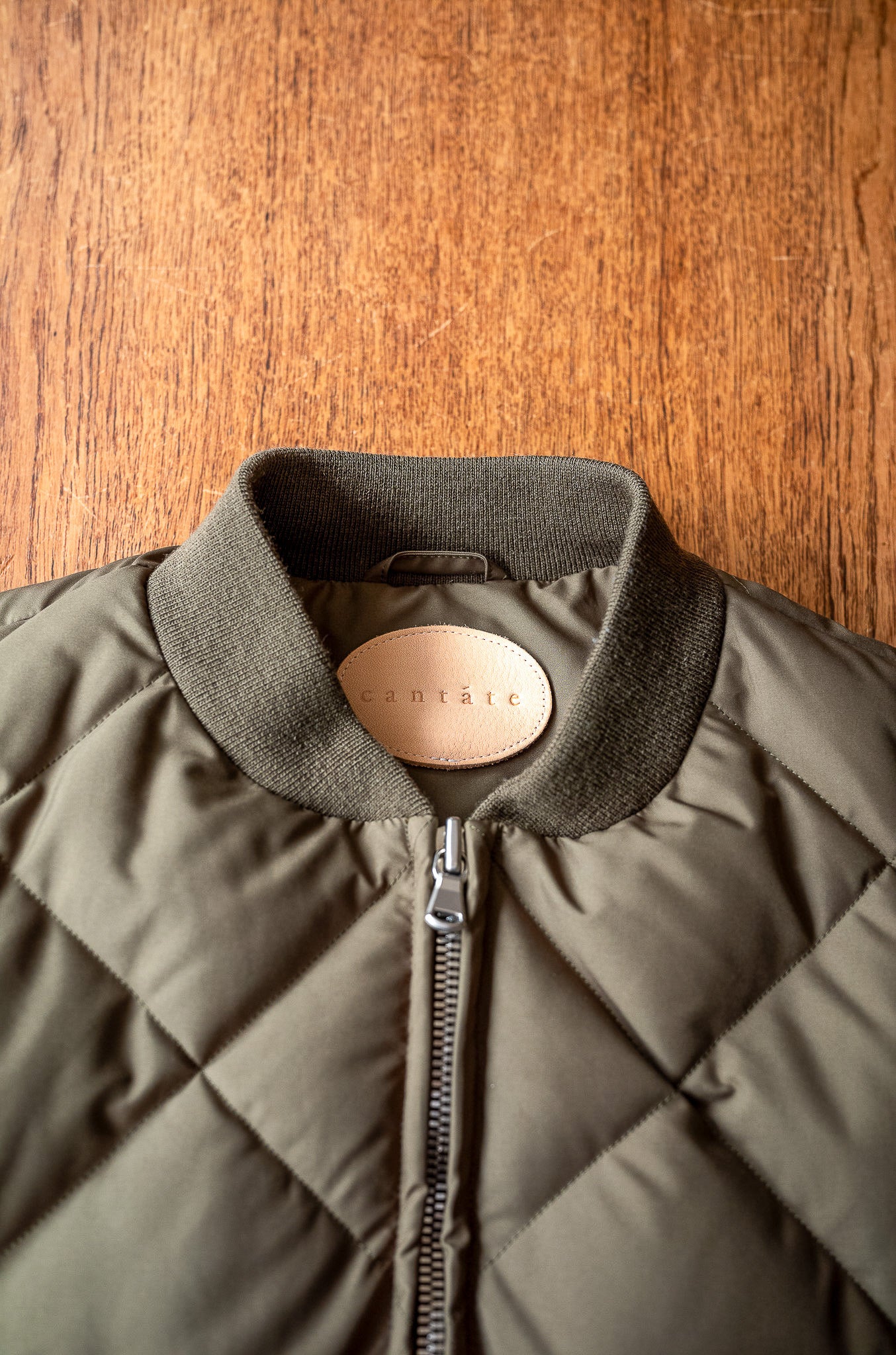 Nylon Quilted Down Jacket〔KHAKI〕