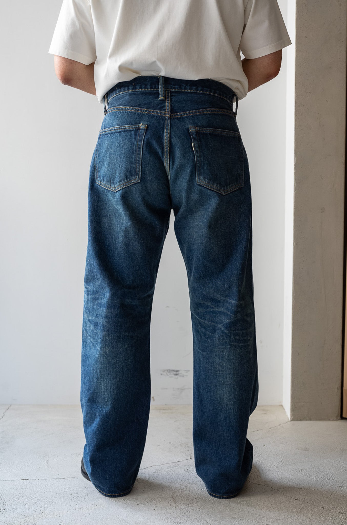 Denim Flare Trousers-VINTAGE WASH 〔DUSK INDIGO〕