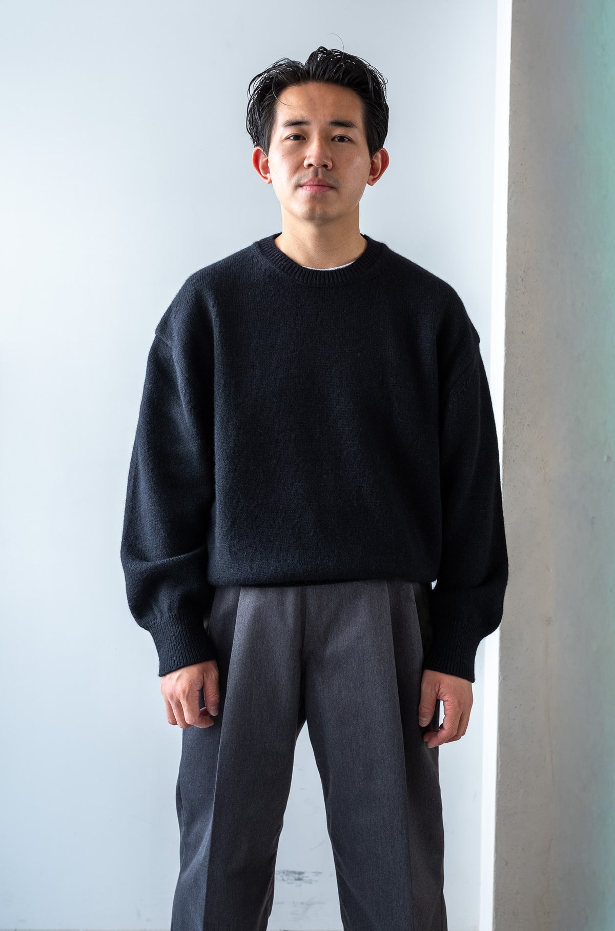 Quiet Season Crew-Knit 〈NOIR〉