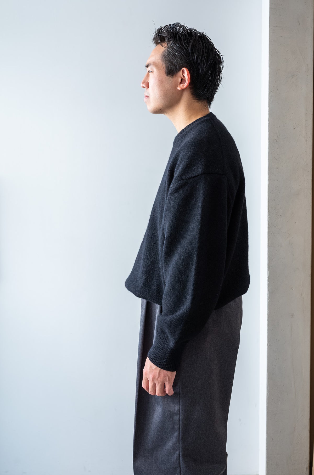 Quiet Season Crew-Knit 〈NOIR〉