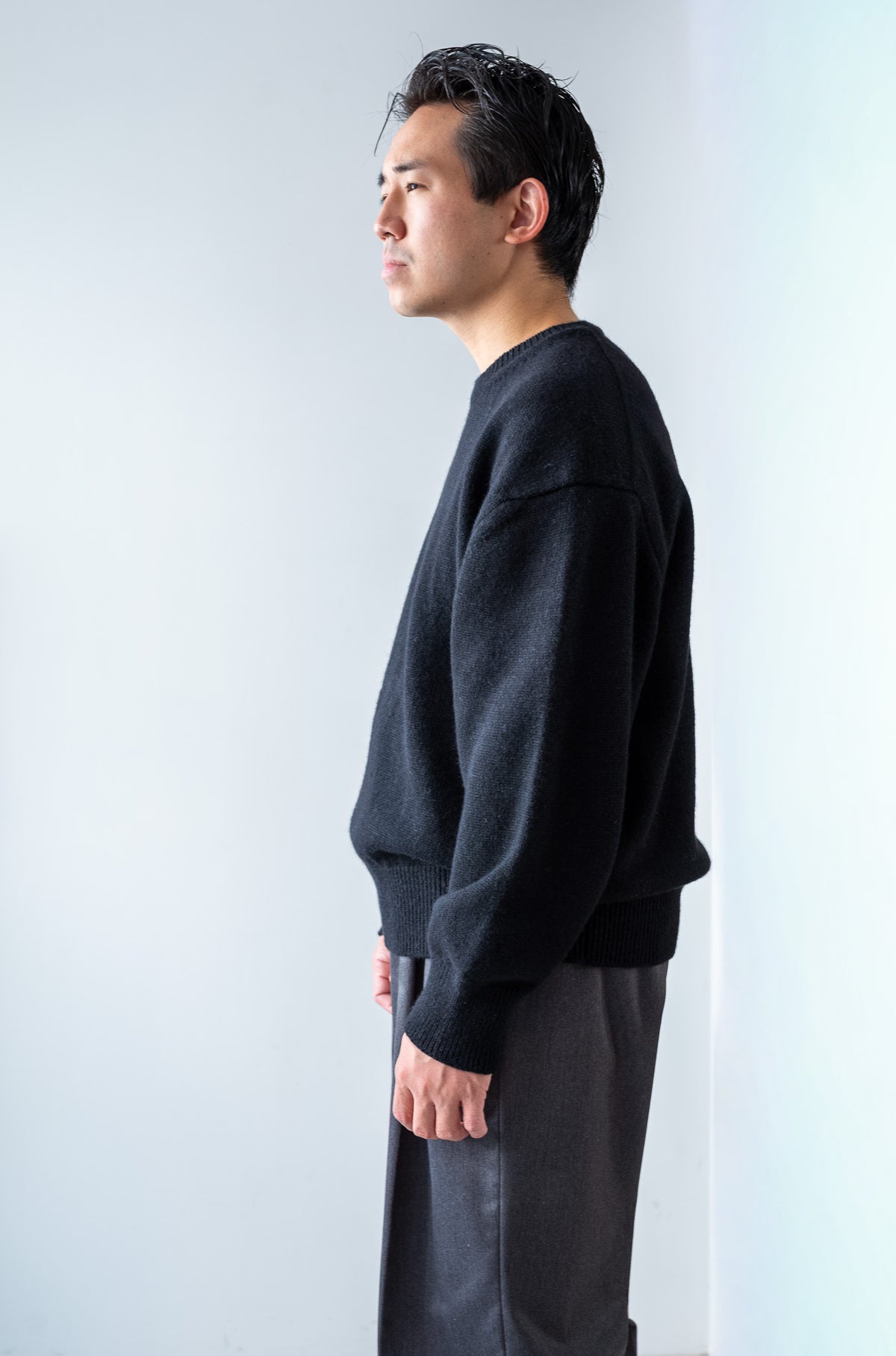 Quiet Season Crew-Knit 〈NOIR〉