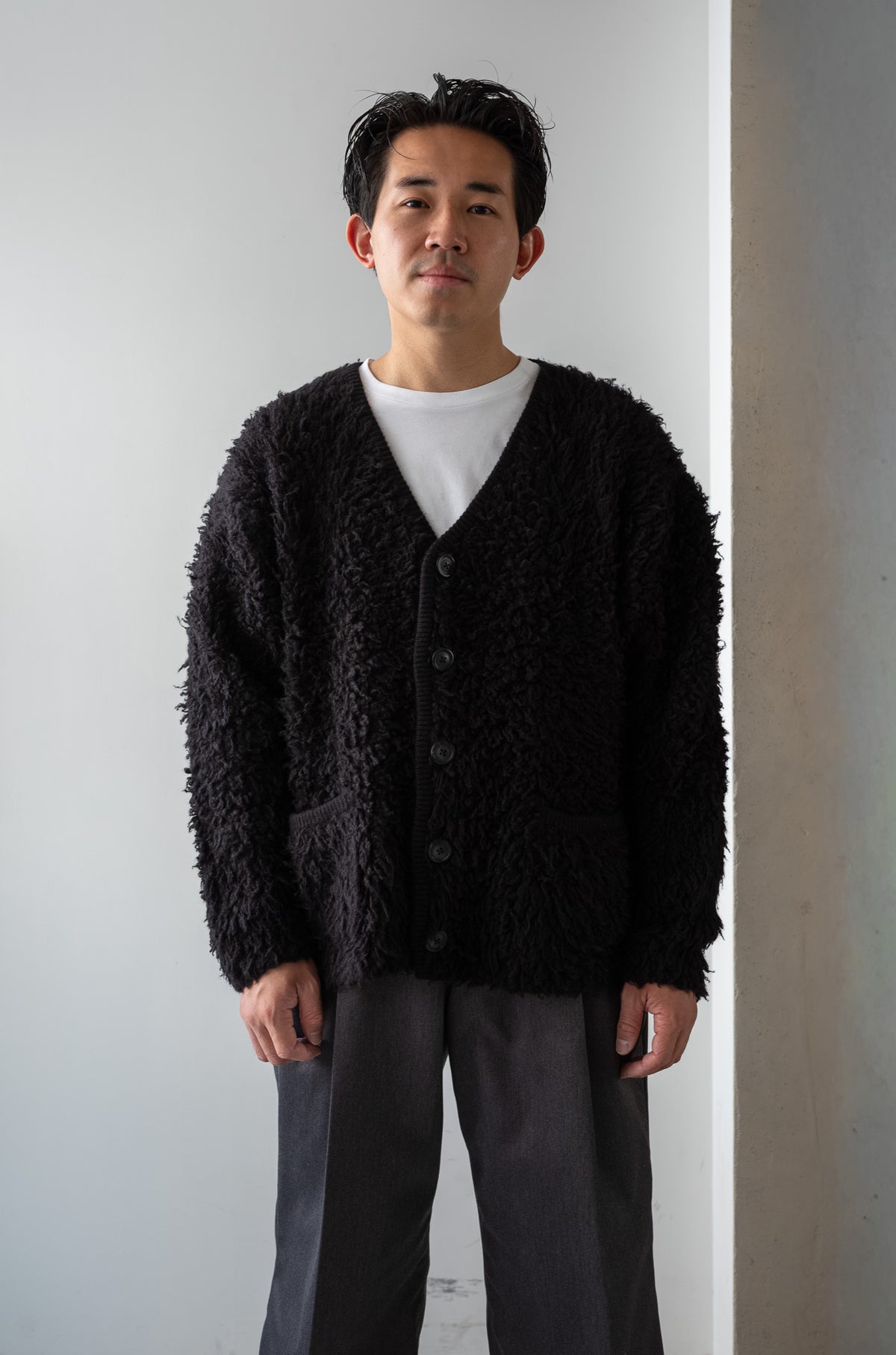 Furry Cashmere Cardigan 〈BEAR〉