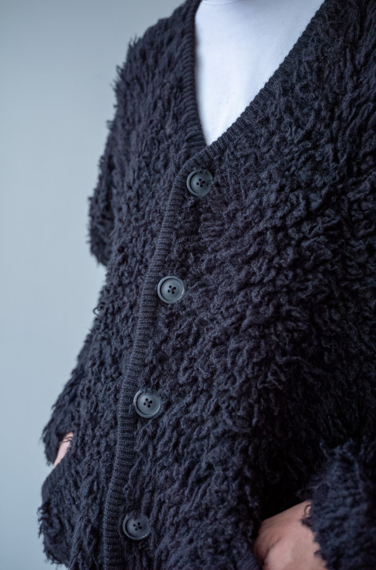 Furry Cashmere Cardigan 〈BEAR〉