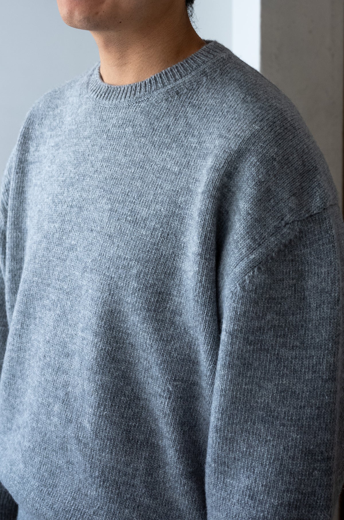 Quiet Season Crew-Knit〈L/GRAY〉