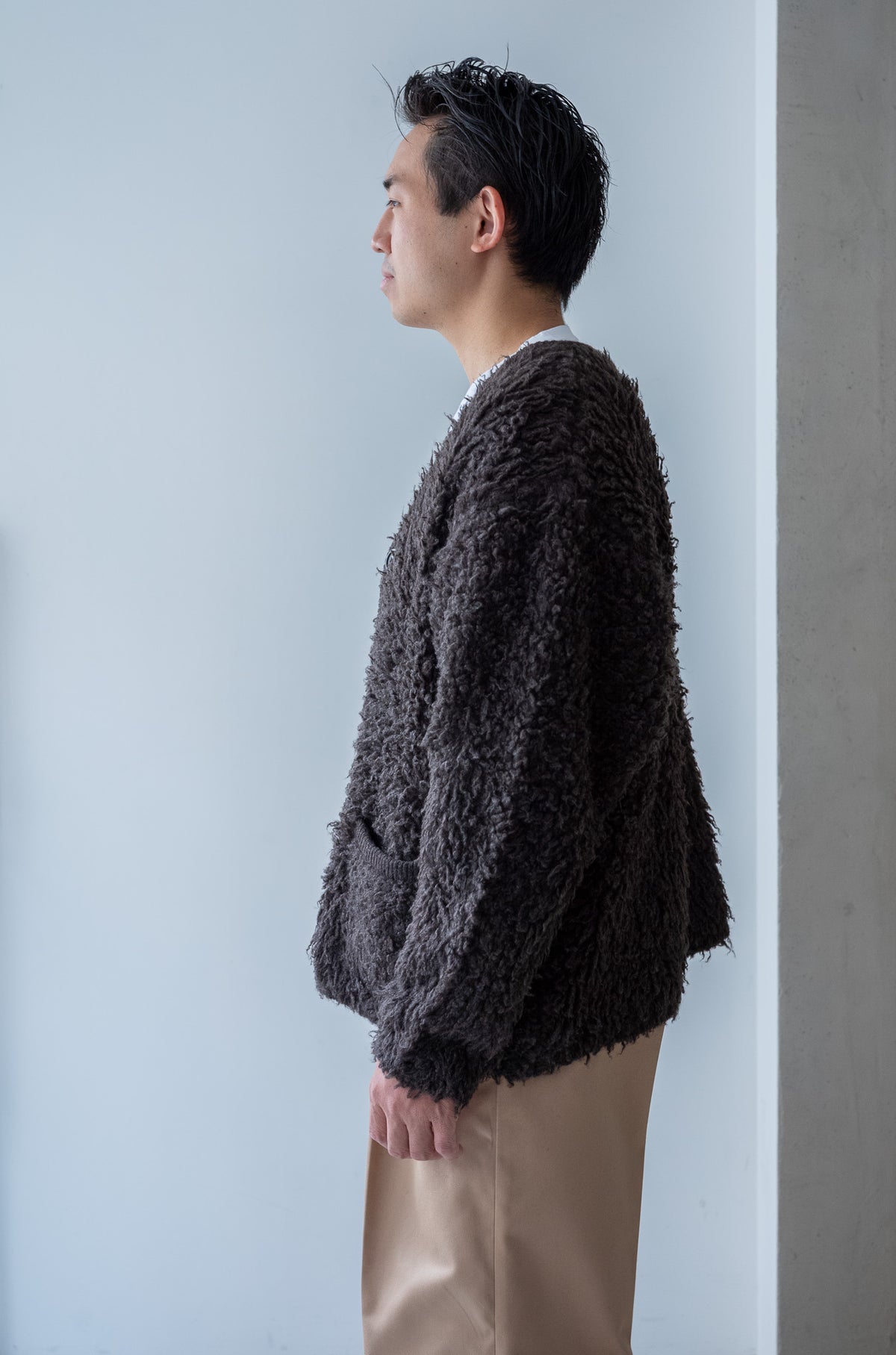 Furry Cashmere Cardigan 〈TEDDY〉