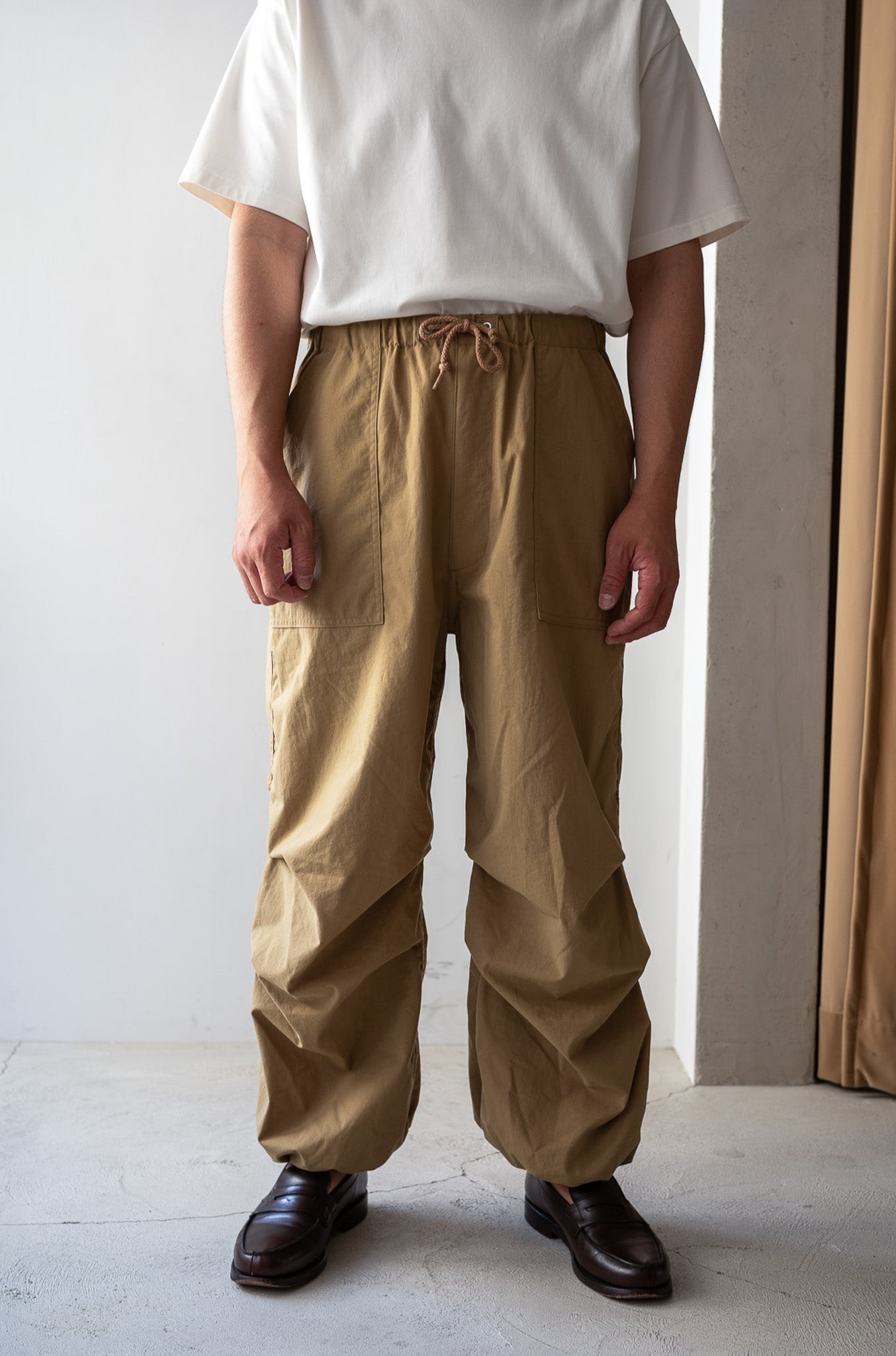 Shrunken Nylon Baker Pants〔MARON〕