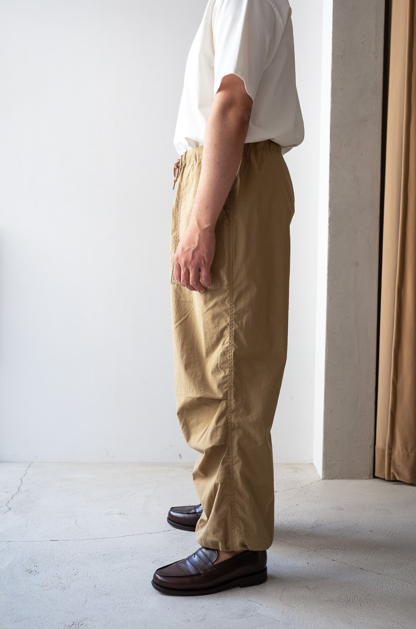 Shrunken Nylon Baker Pants〔MARON〕