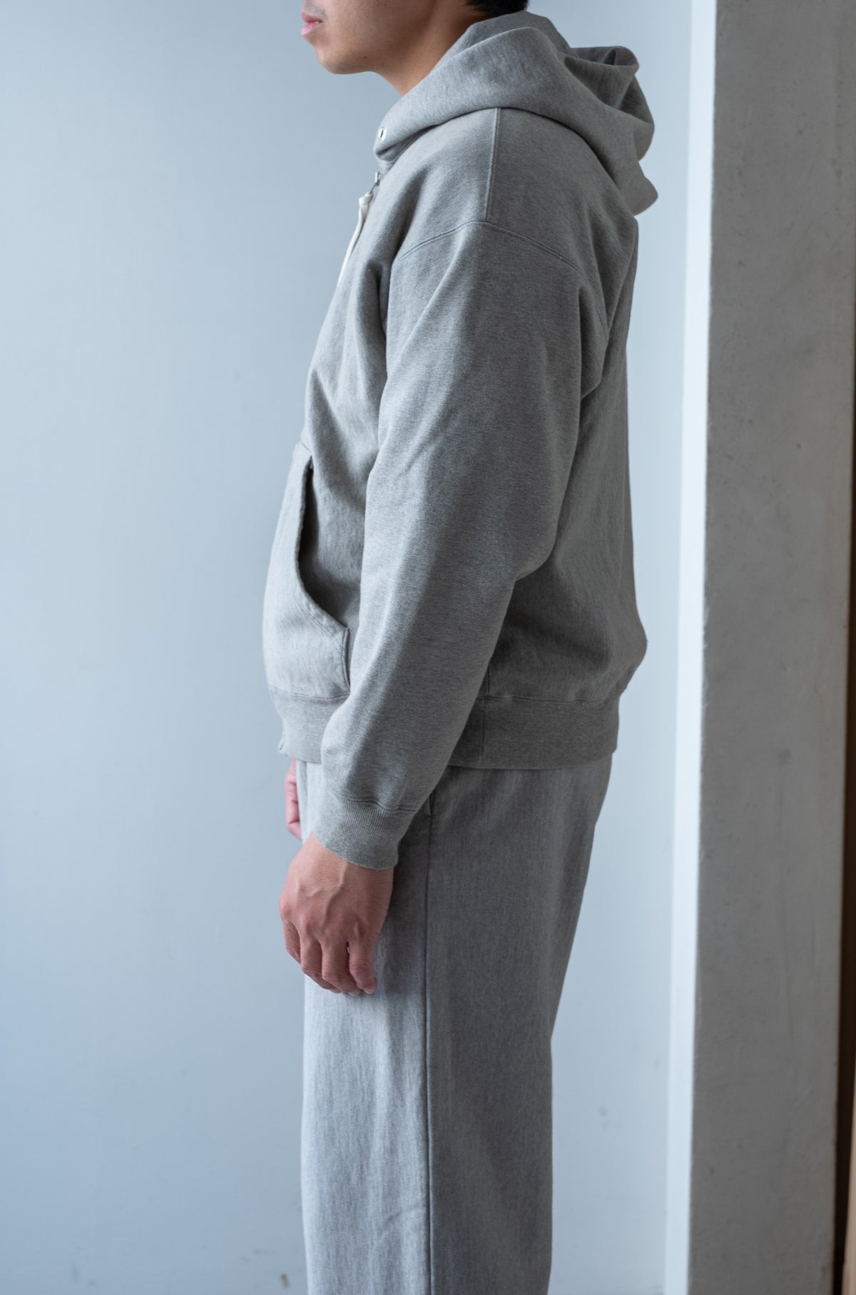 Essential Zip Sweat Parka 〔DIRTY L/GRAY〕