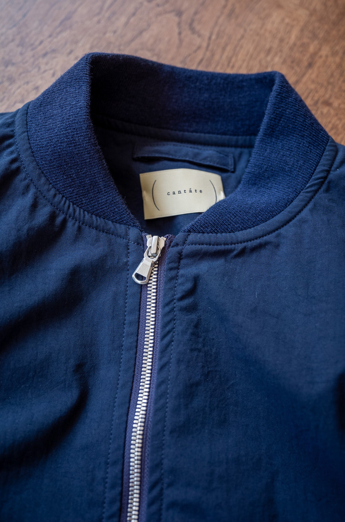 Shrunken Nylon Flight Jacket 〔NAVY〕