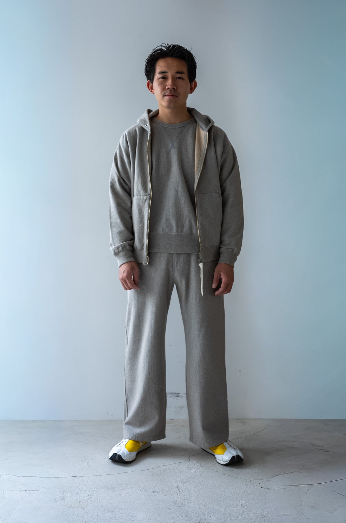 Essential Zip Sweat Parka 〔DIRTY L/GRAY〕