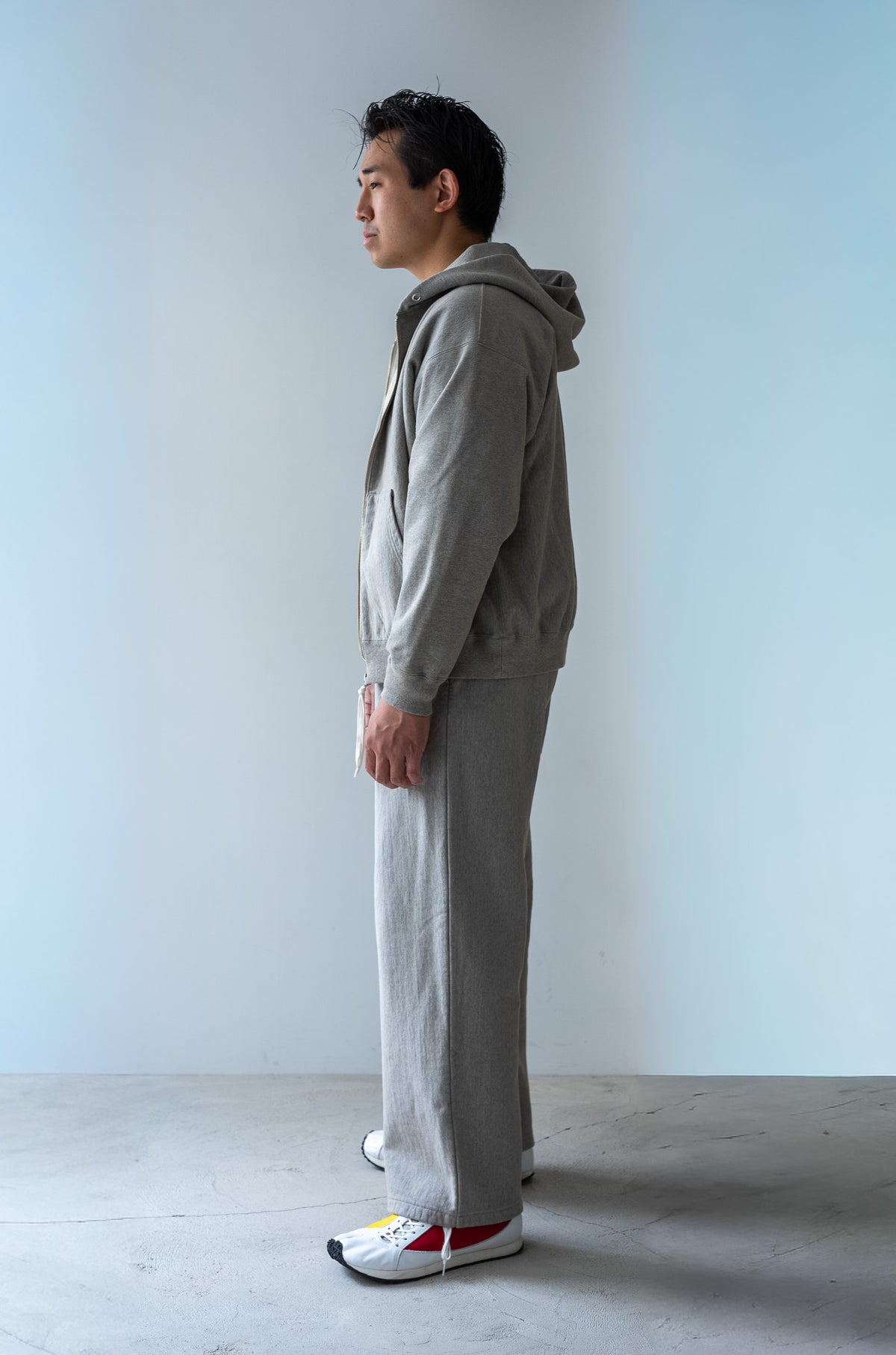 Essential Zip Sweat Parka 〔DIRTY L/GRAY〕