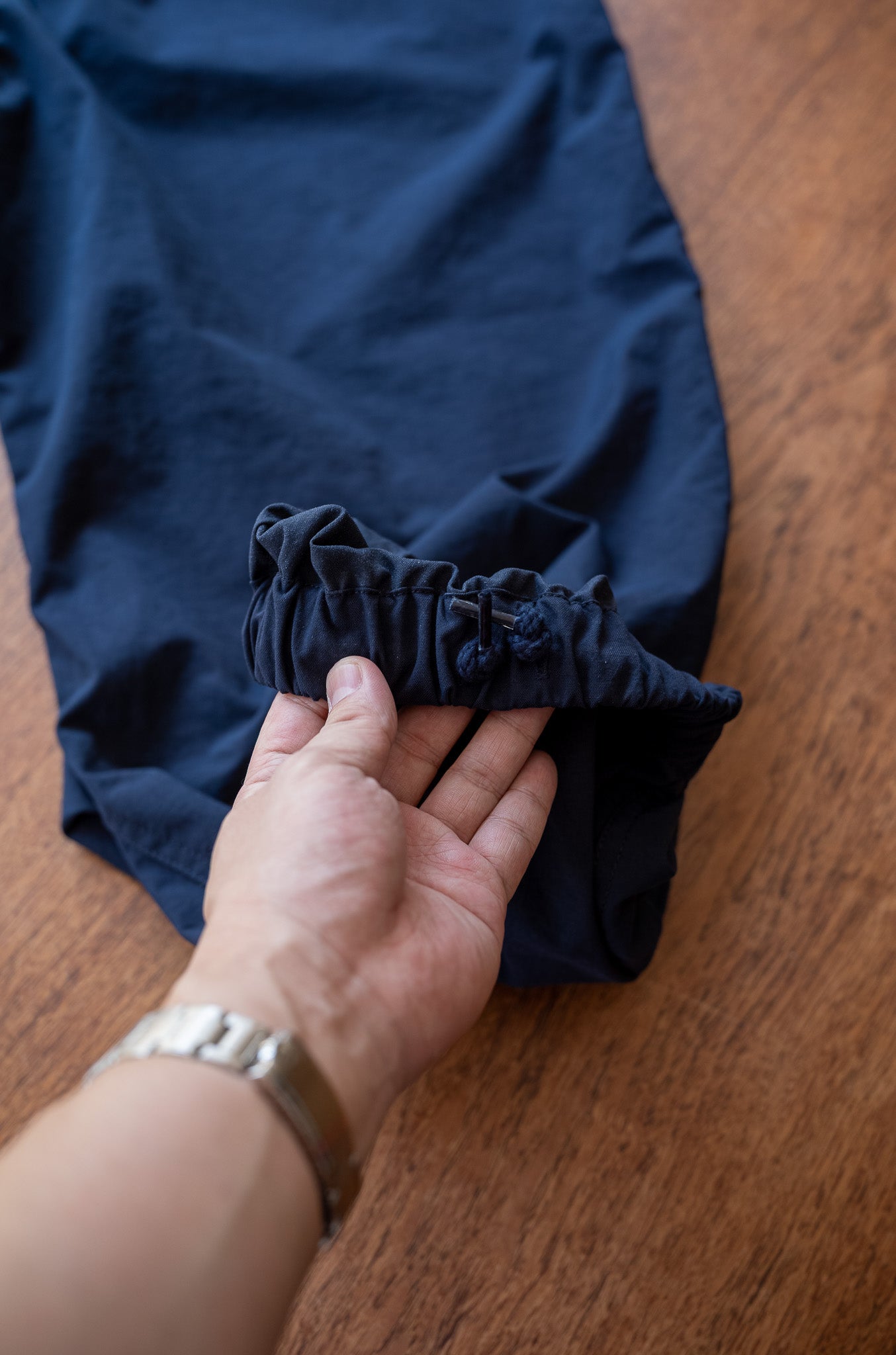 Shrunken Nylon Baker Pants〔NAVY〕