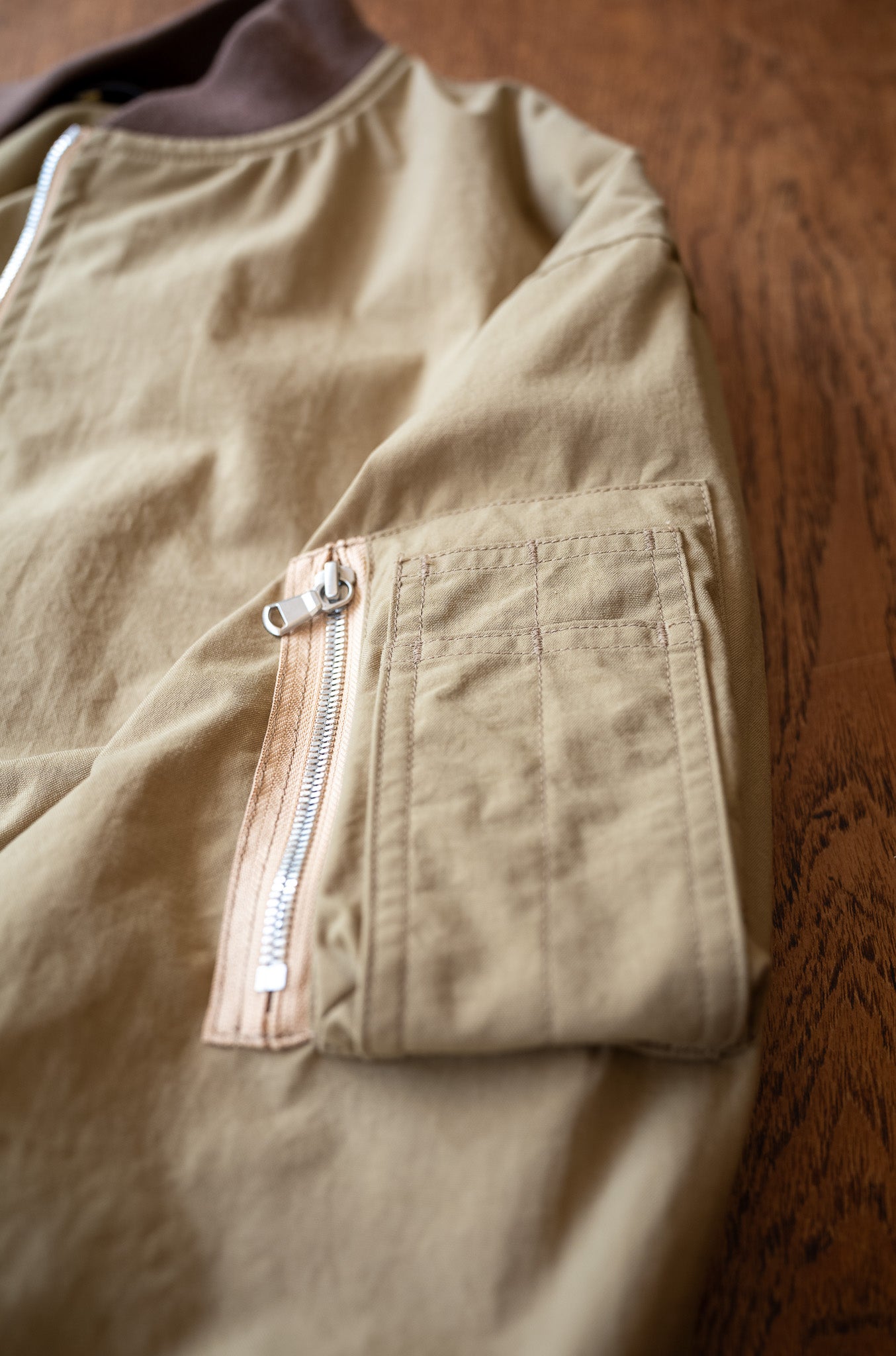 Shrunken Nylon Flight Jacket 〔MARON〕